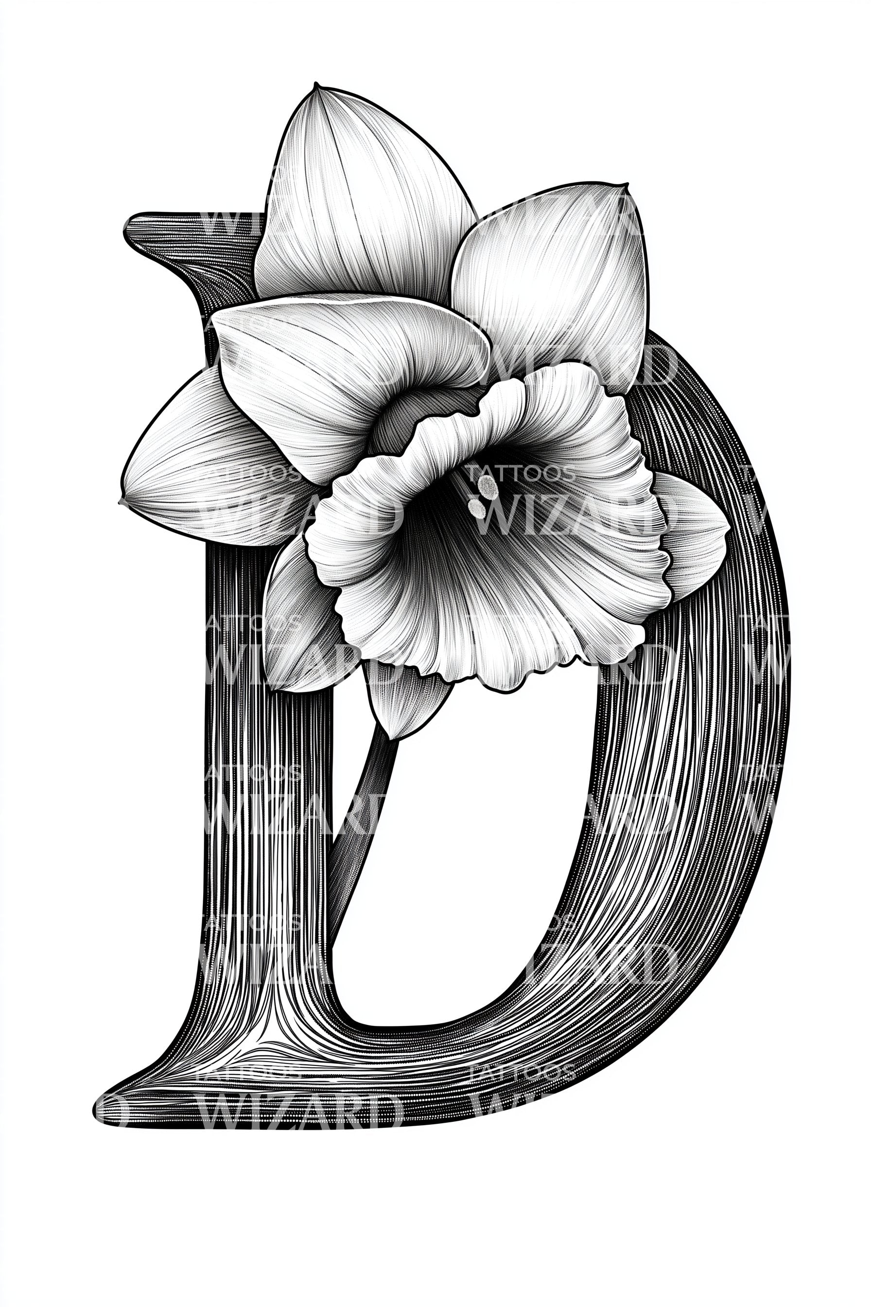 Tattoos of the Letter D: Elegant & Organic