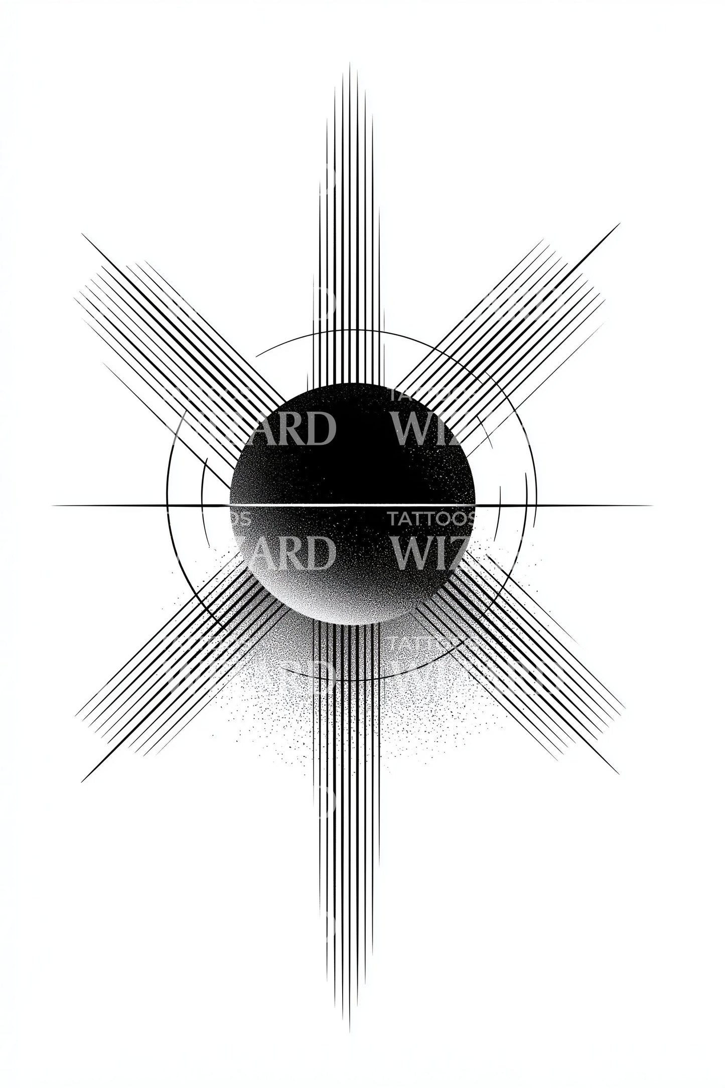 Celestial Axis Sphere Tatuering Idé