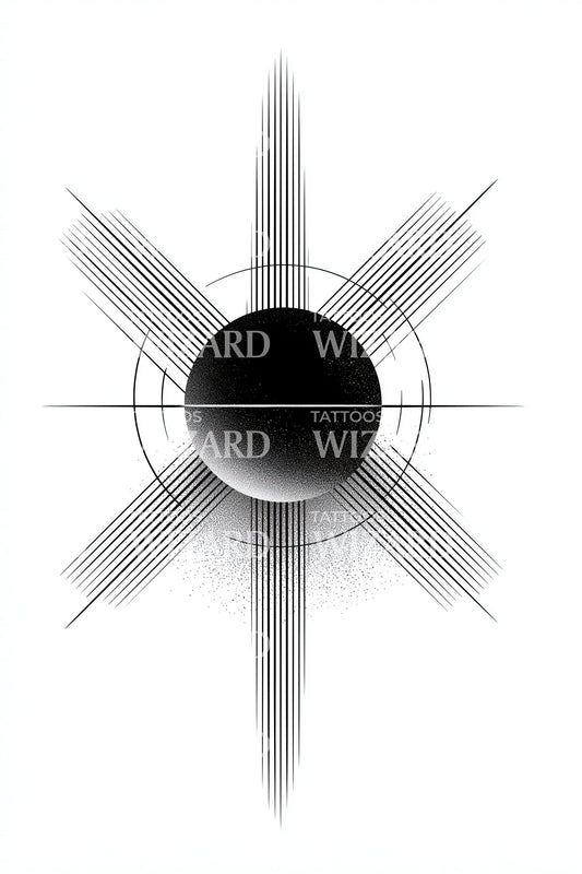 Celestial Axis Sphere Tatuering Idé