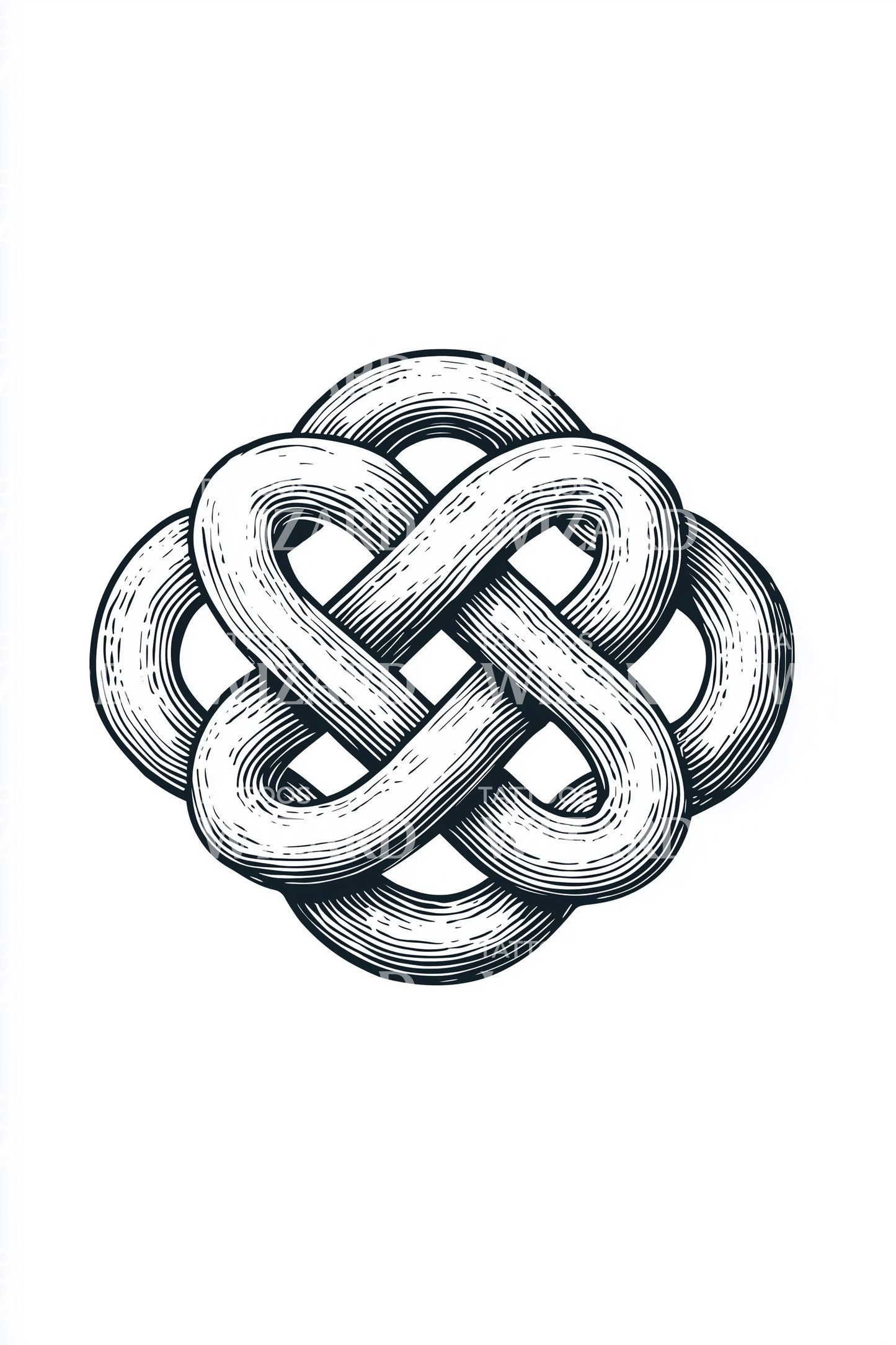 Design del tatuaggio nodo infinito celtico