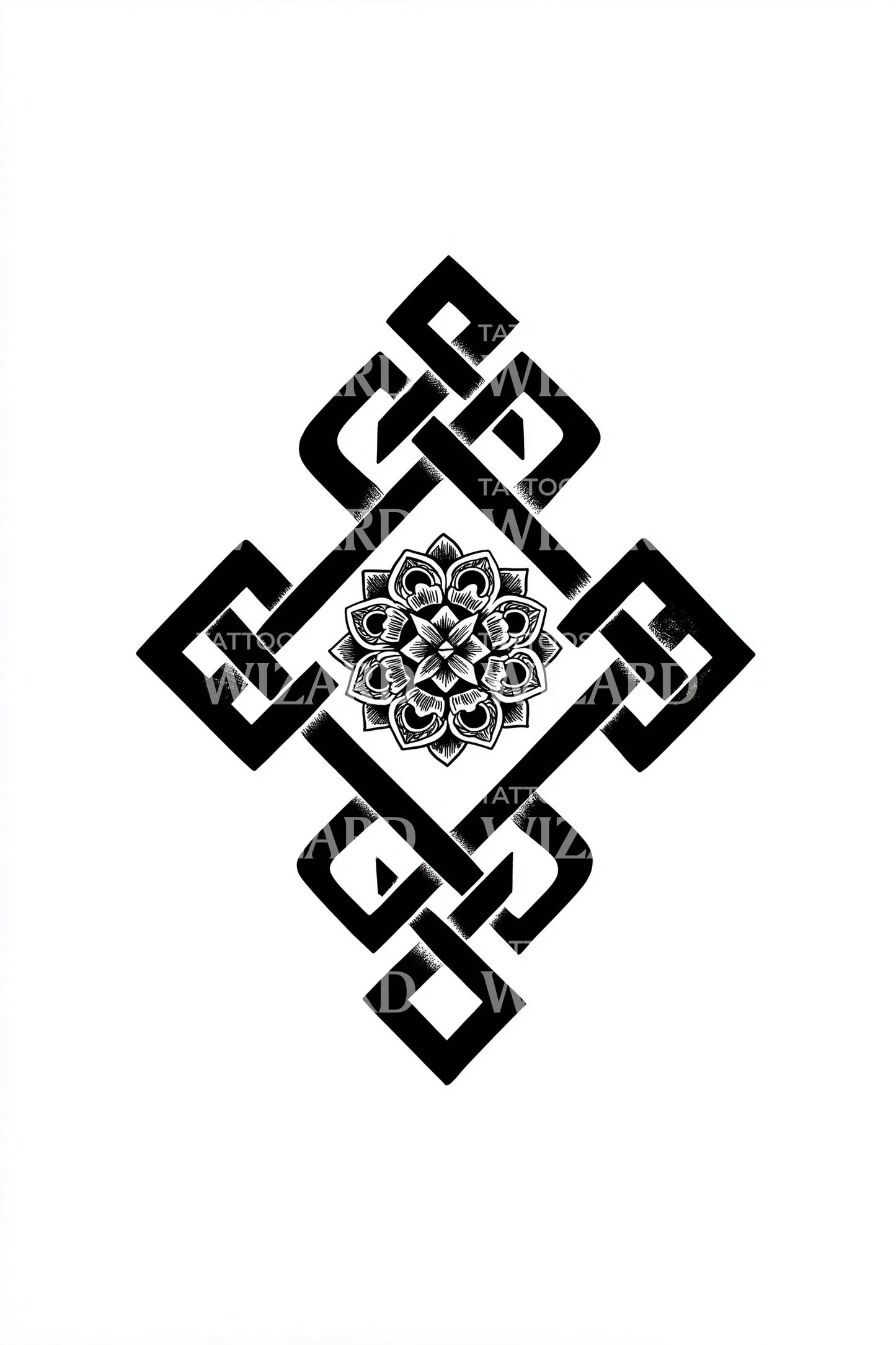 Diseño de tatuaje de sigilo nudo celta