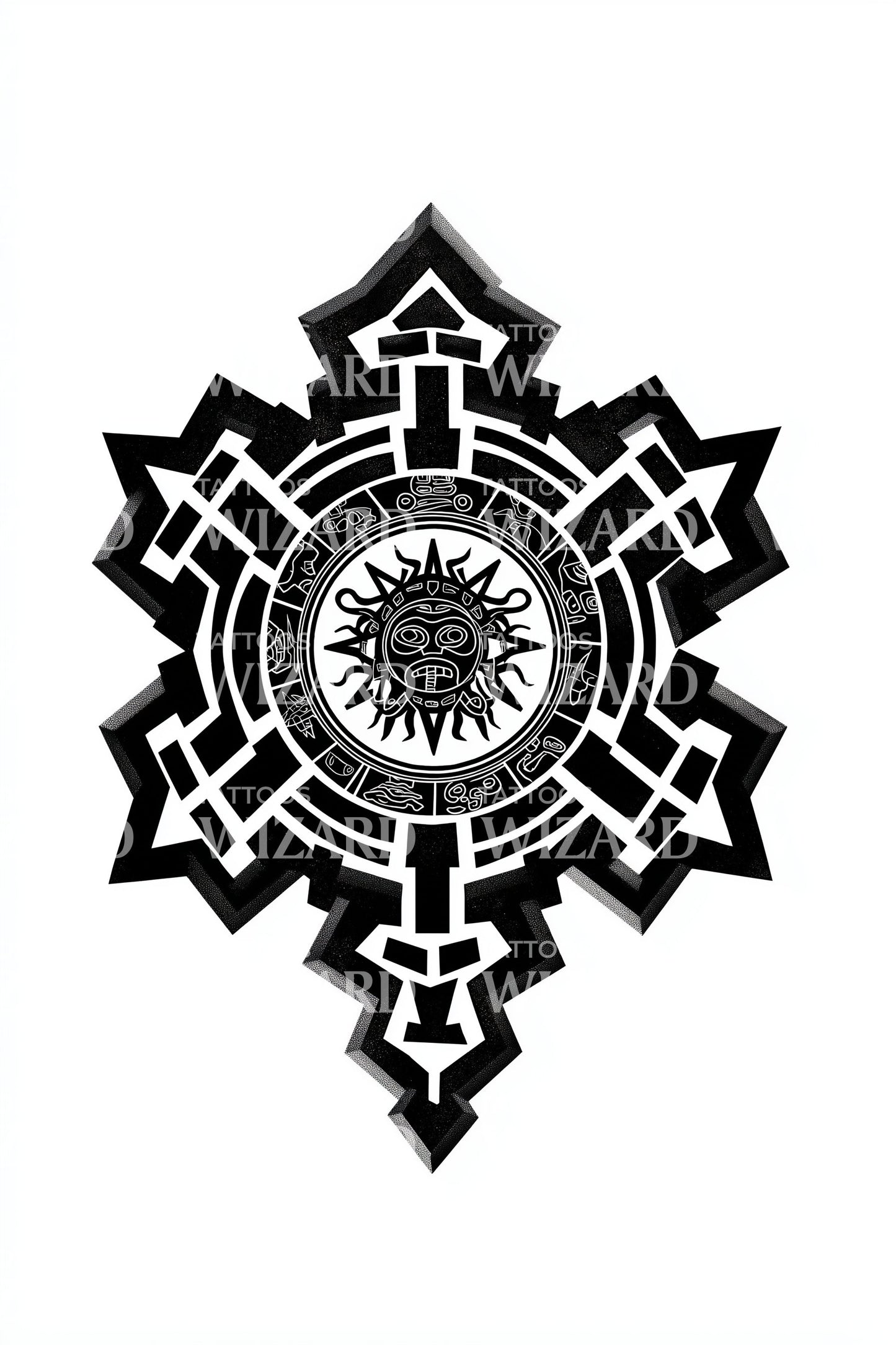 Keltisches Sonnenkreuz Tattoo Design