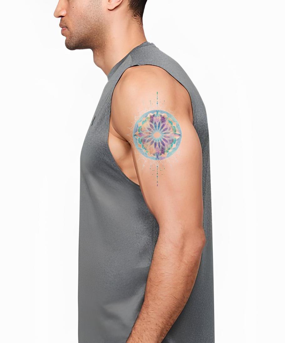 Spectrum Chakra Wheel Tattoo Design