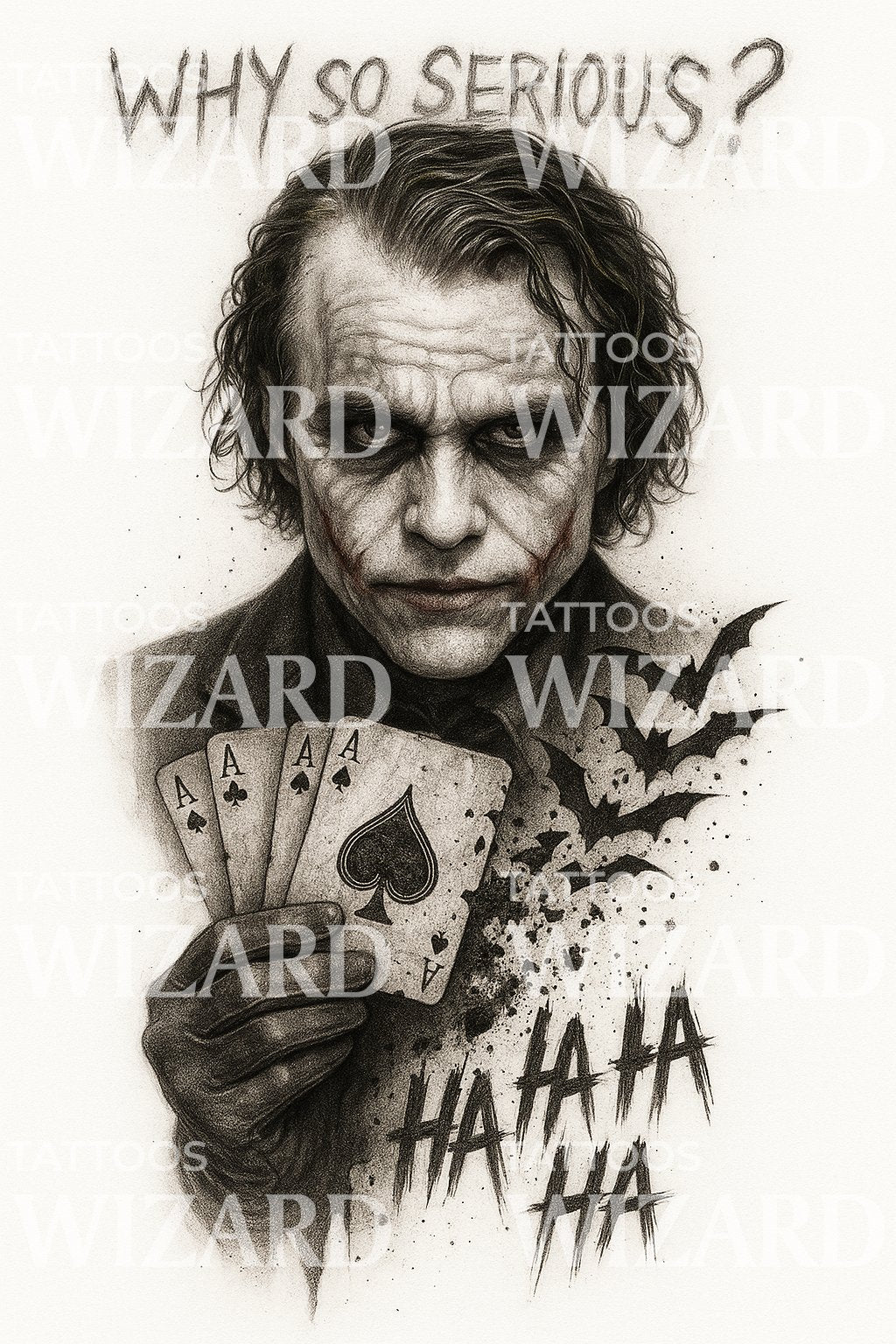 Kaotisk Joker Kort Tatoveringsdesign