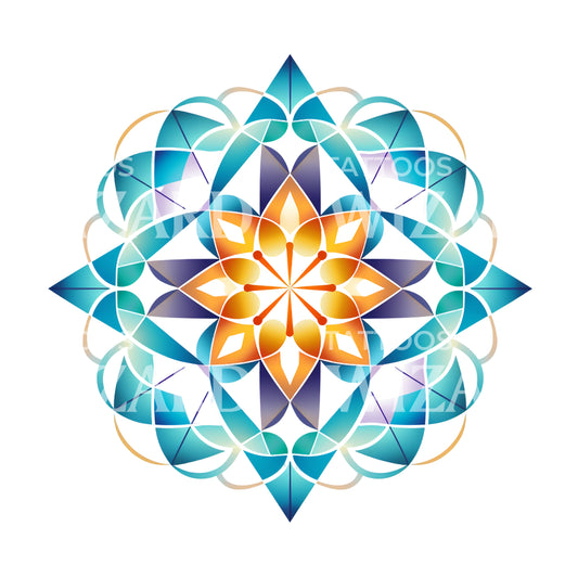 Geometric Mandala Tattoo Design