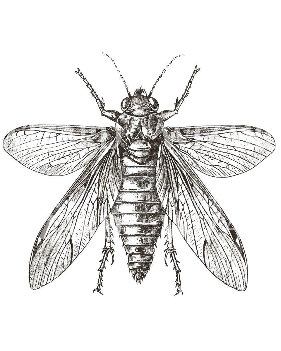 Cicada Scientific Illustration Tattoo Idea