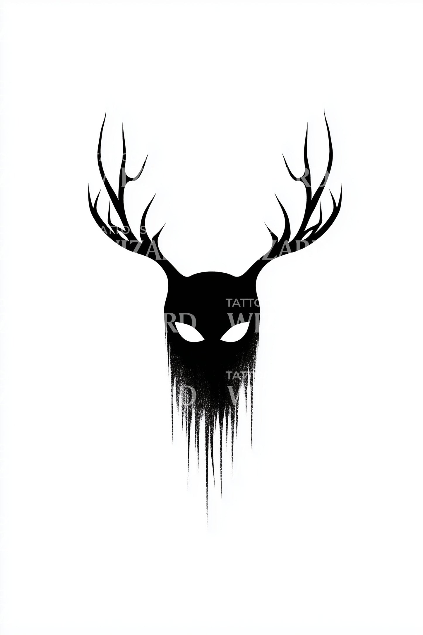 Idea di tatuaggio classico con testa di cervo