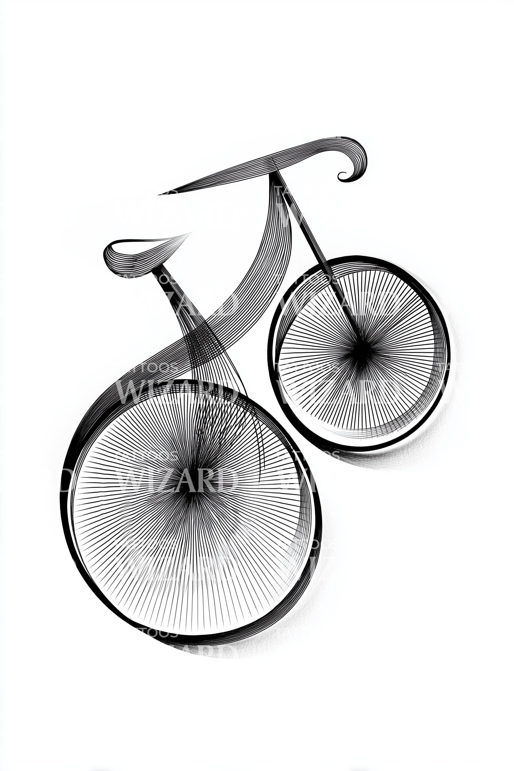 tattoo fahrradsattel Fahrrad in einer Linie Tattoo-Design – Tattoos Wizard Designs