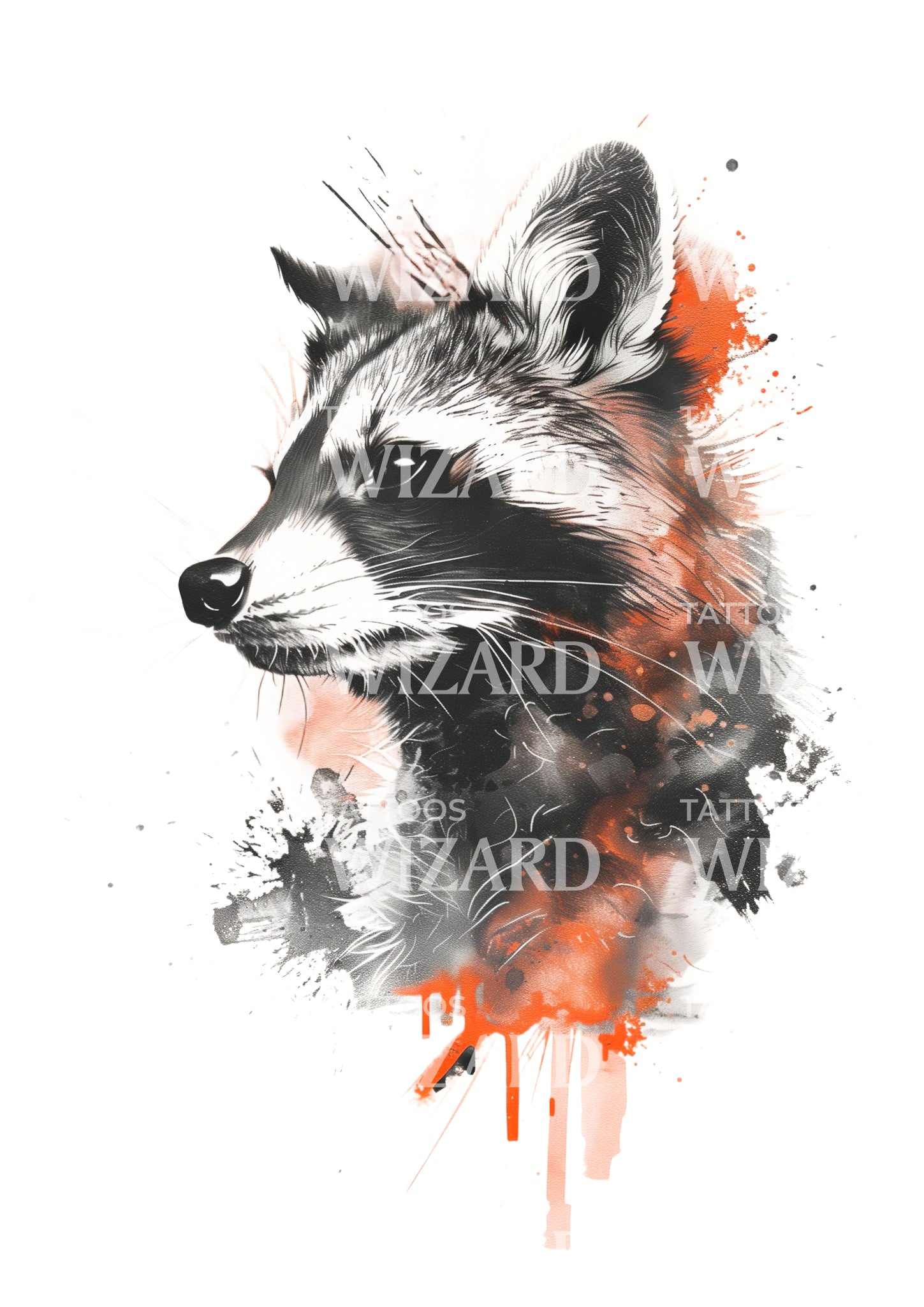 Cool Raccoon Tattoo Idea