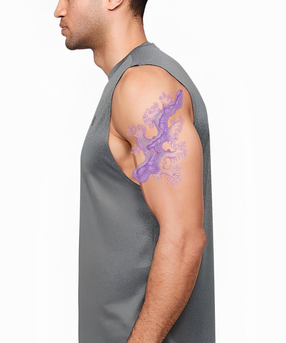 Violet Sea Fan Tattoo Design