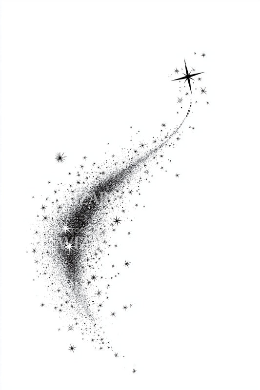 Kosmischer Staub Wirbel Tattoo Idee