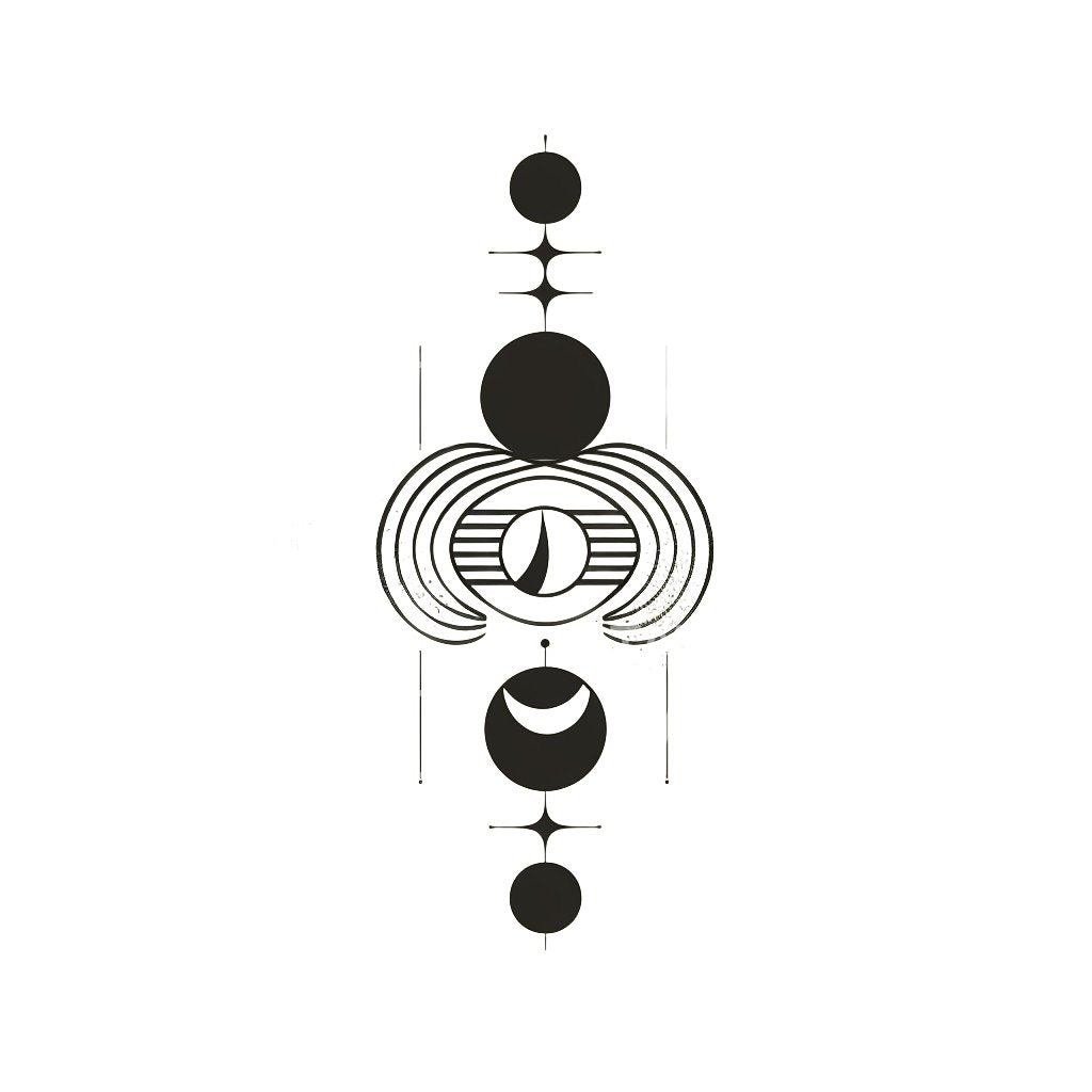 Cosmic Layers of Universal Connection Tattoo Design