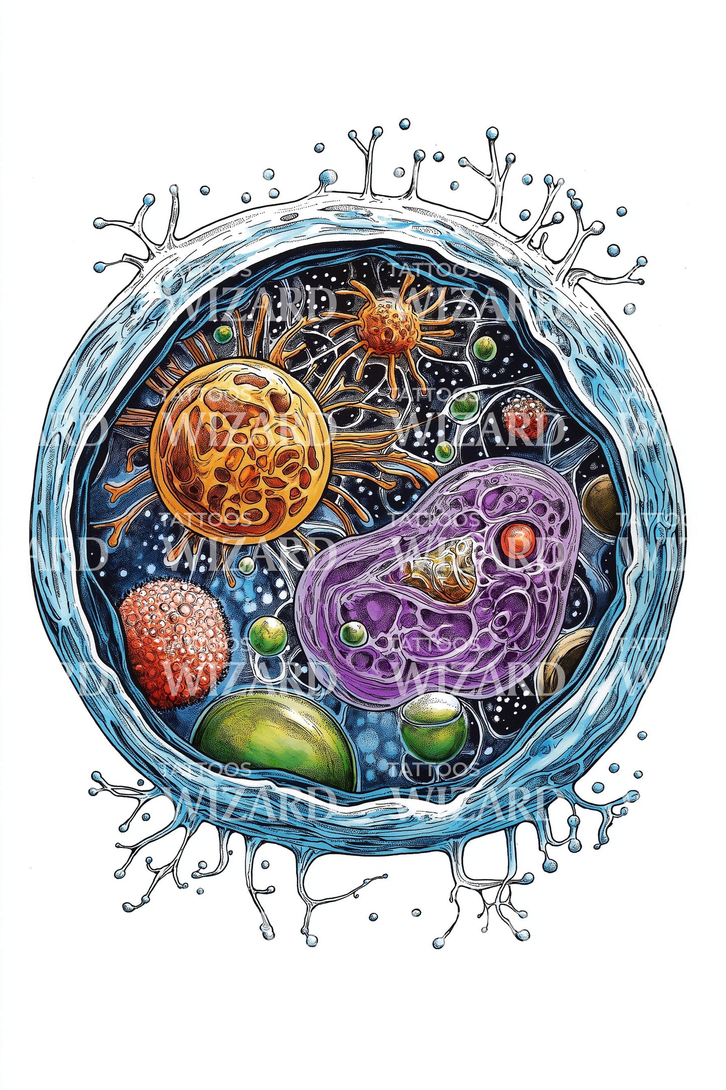 Cosmic Petri Cell Tattoo Idea