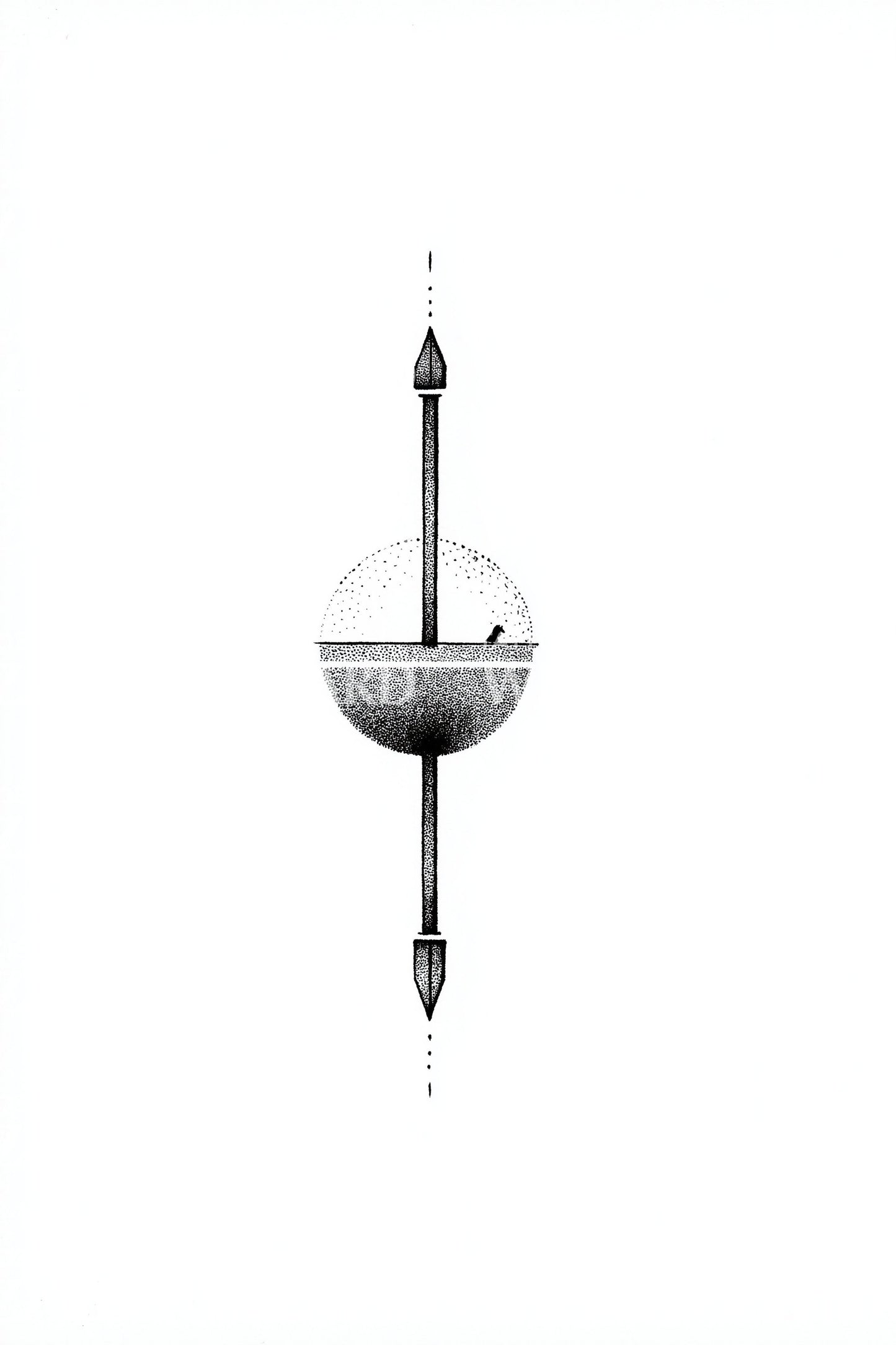 Kosmisk sfärspiral tatuering design