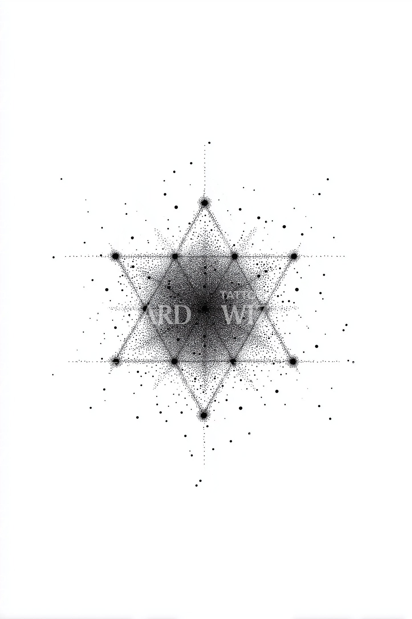 Design del tatuaggio ammasso stellare cosmico