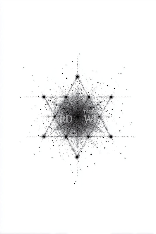 Design del tatuaggio ammasso stellare cosmico