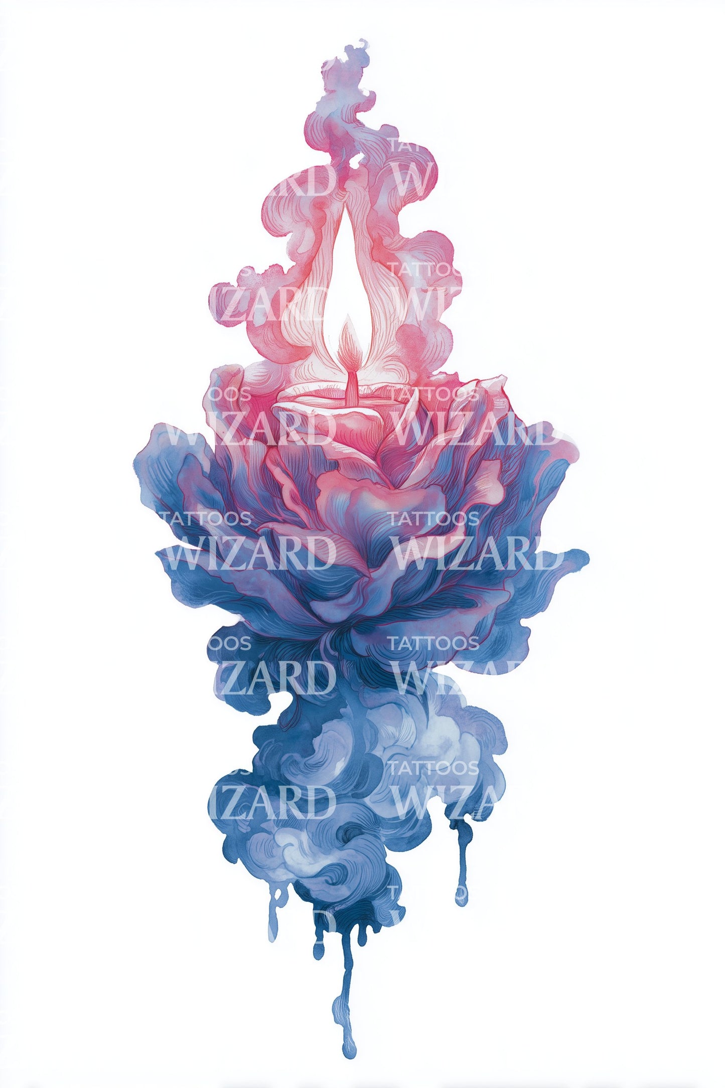 Design Tatuaggio Spray Fiore Cremisi