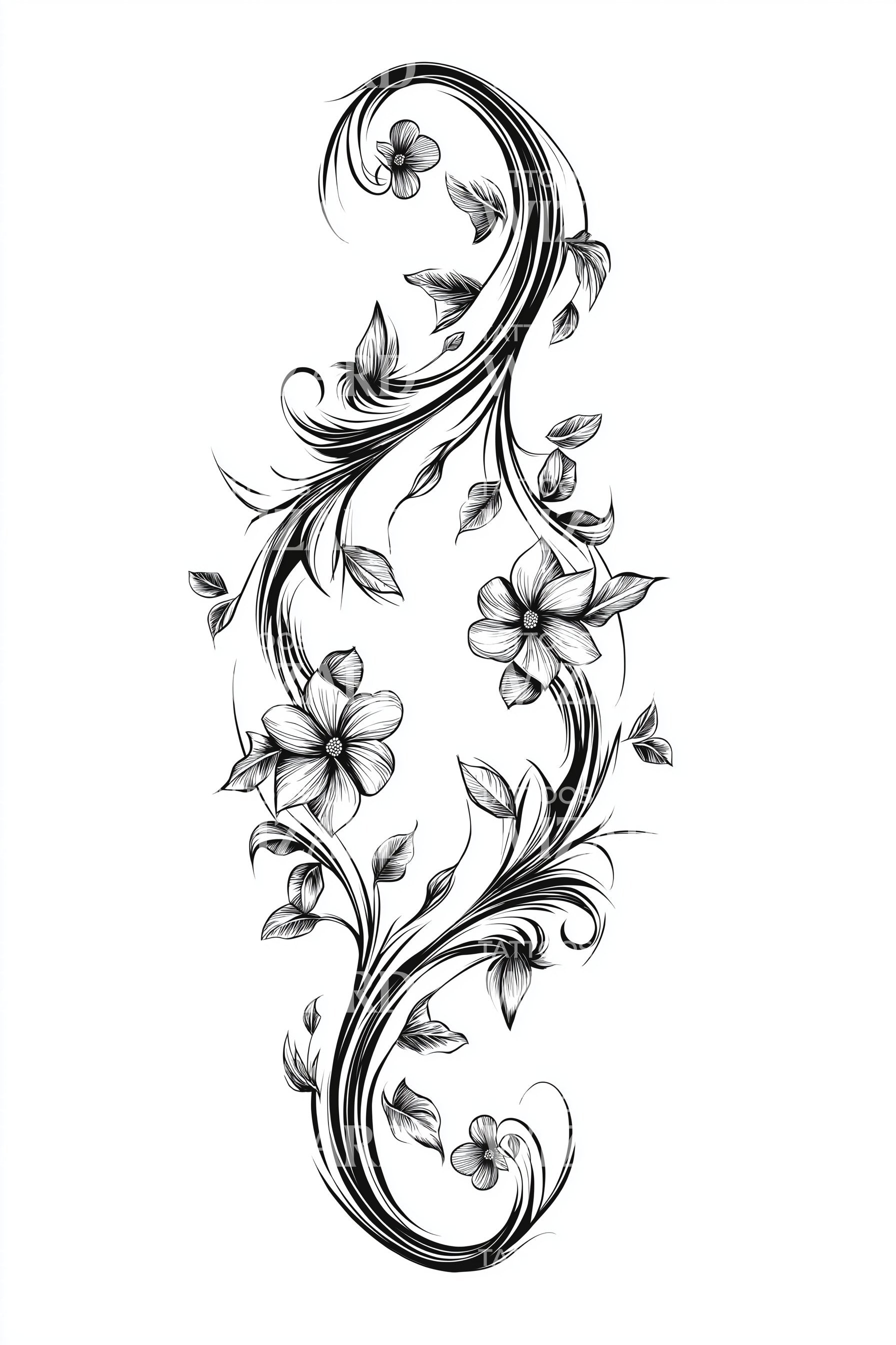 Vines & Flowers: Aesthetic Tattoo Designs