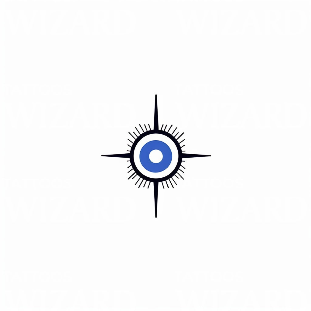 Minimalist Evil Eye Tattoo Design