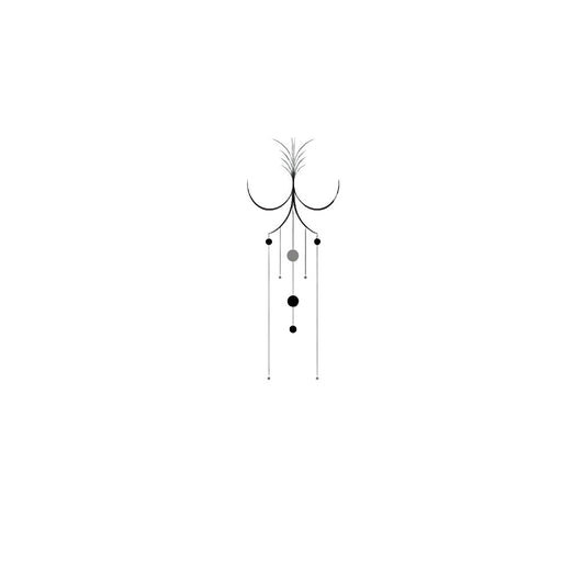 Libra Glyph Zodiac Constellation Tattoo Design