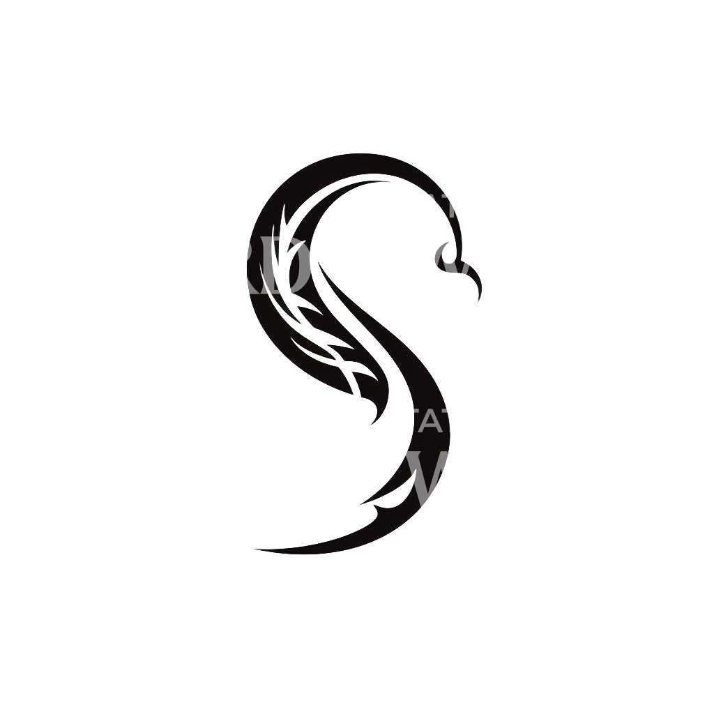 Abstract Tribal Swirl Tattoo Design