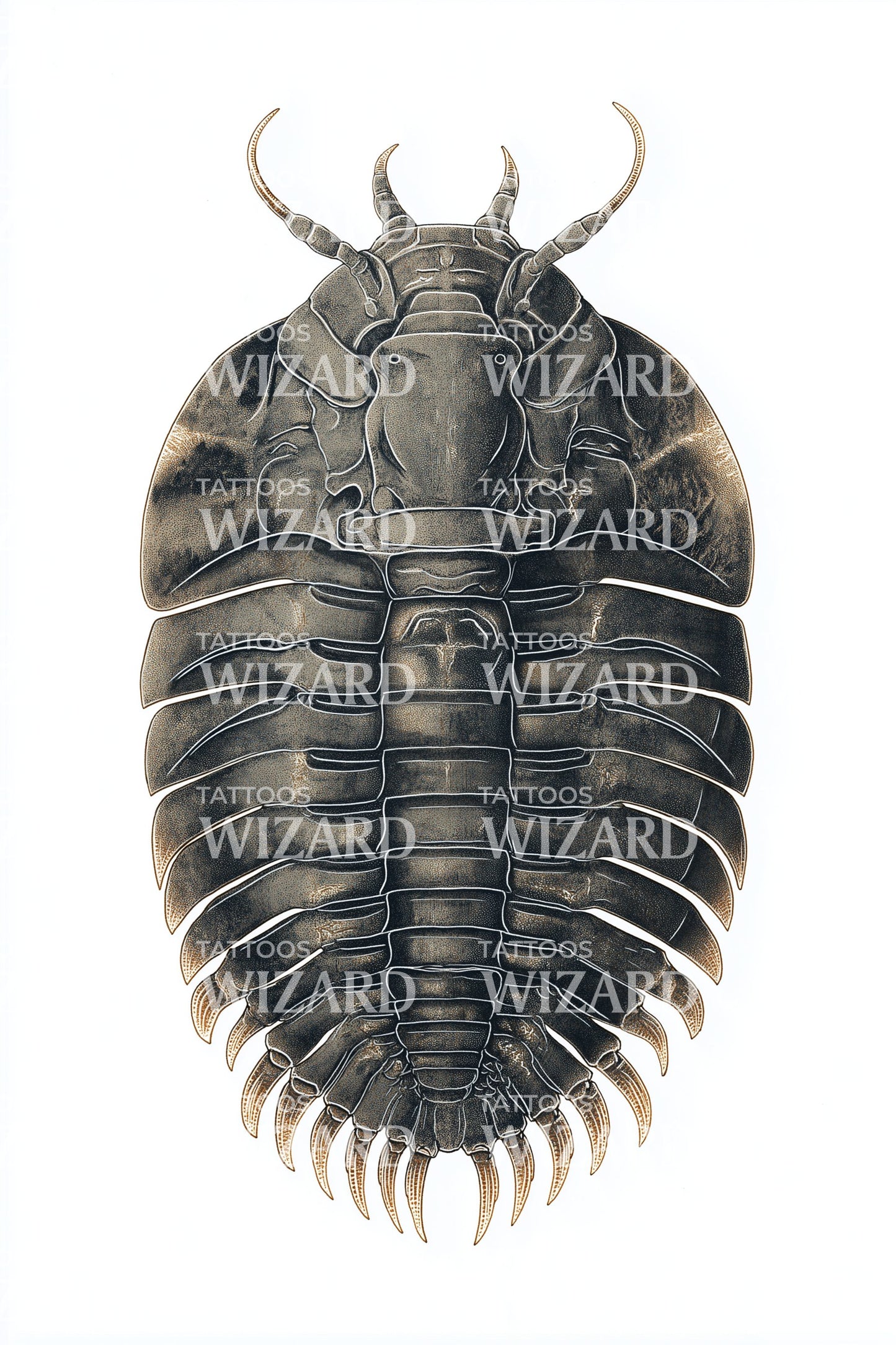 Dark Trilobite Relic Tattoo Design