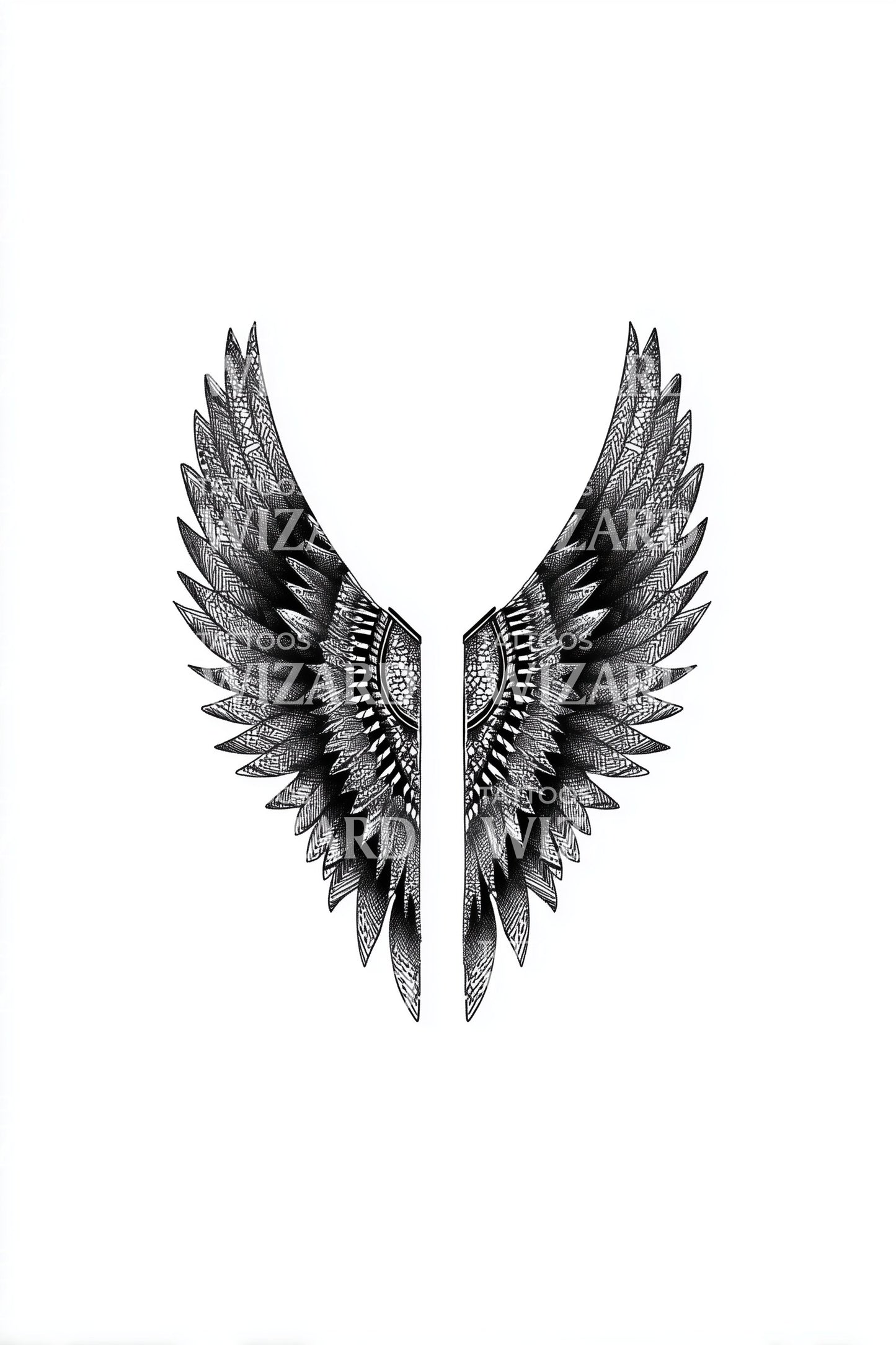 Dark V Wing Fragment Tattoo Idea