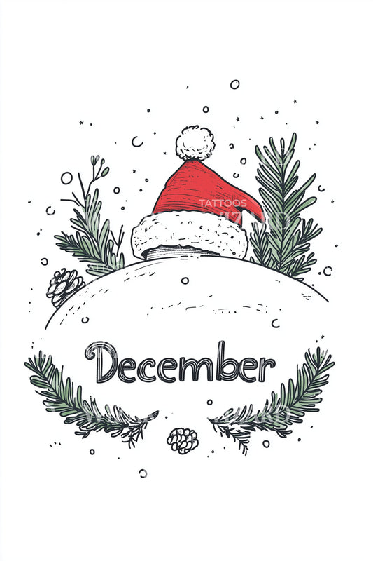 December Summit Emblem Tattoo Design