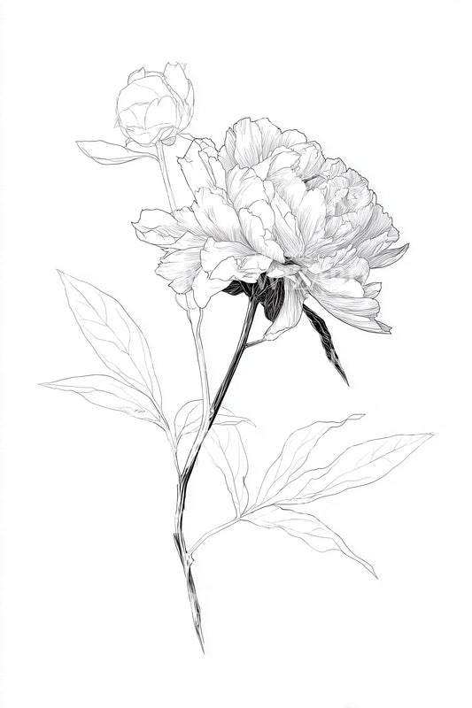 Delicate Garden Blossom Tattoo Design