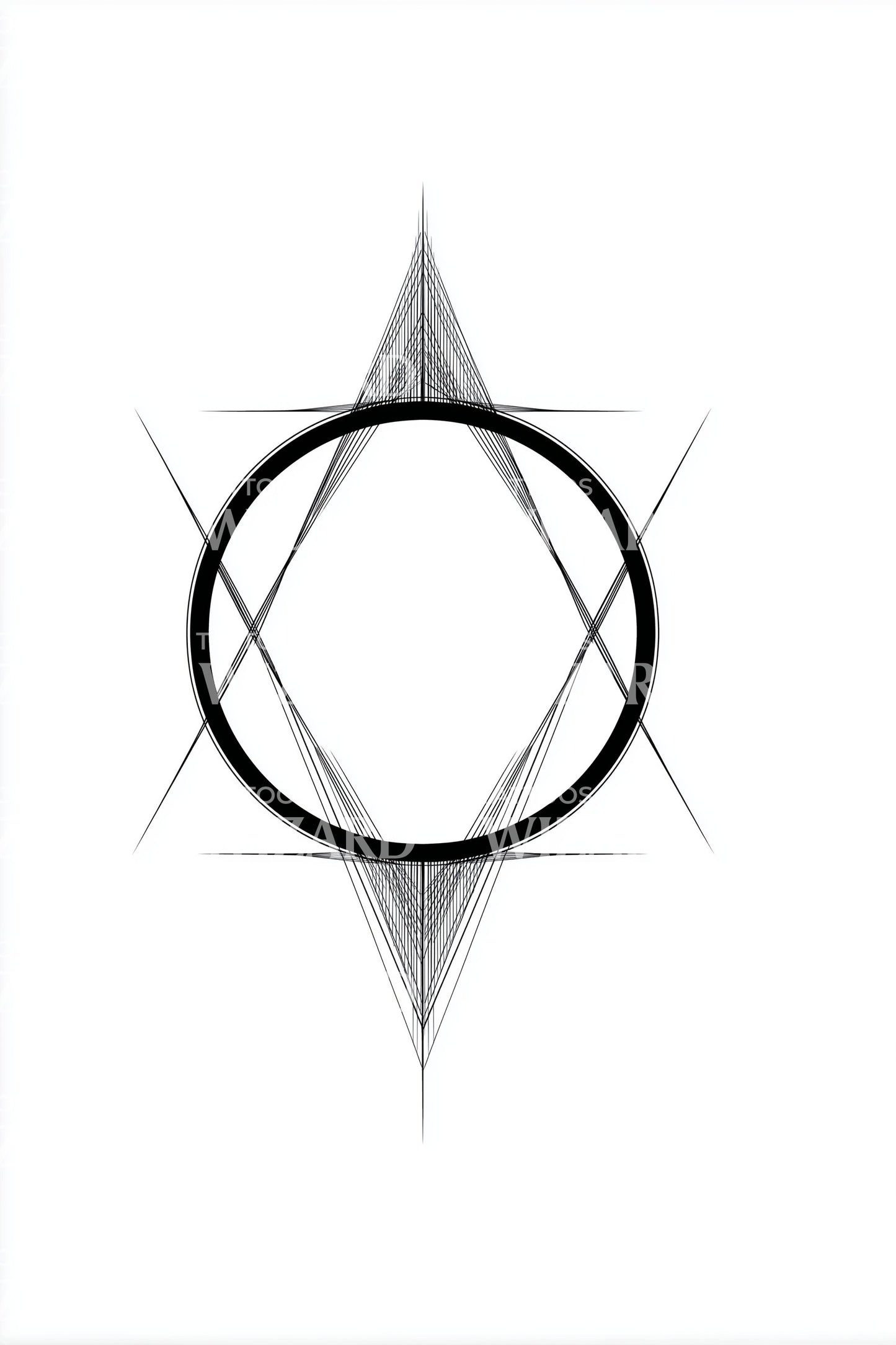 Diamant omloppsring tatuering design