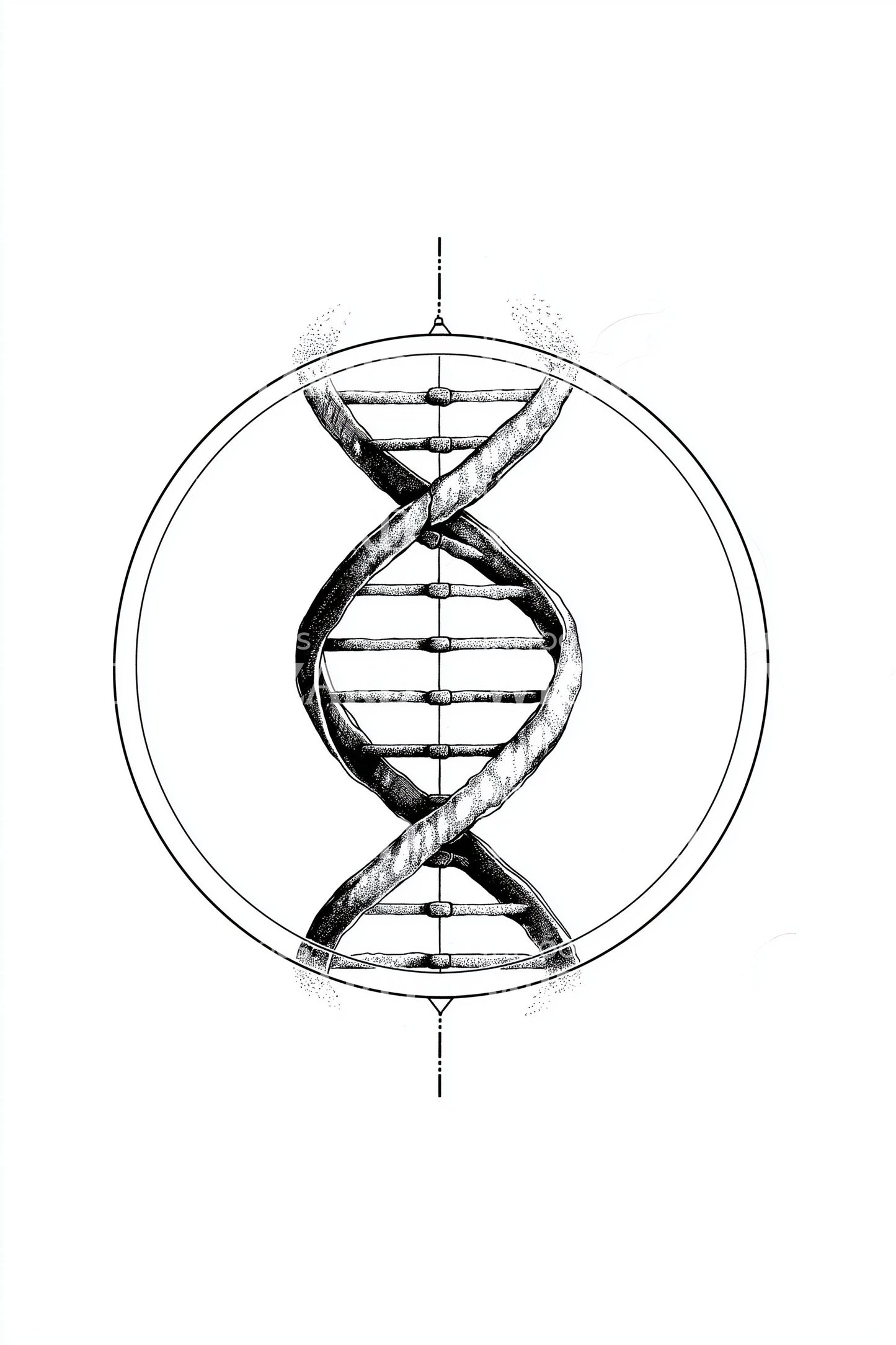 DNA Helix Target Tattoo Design