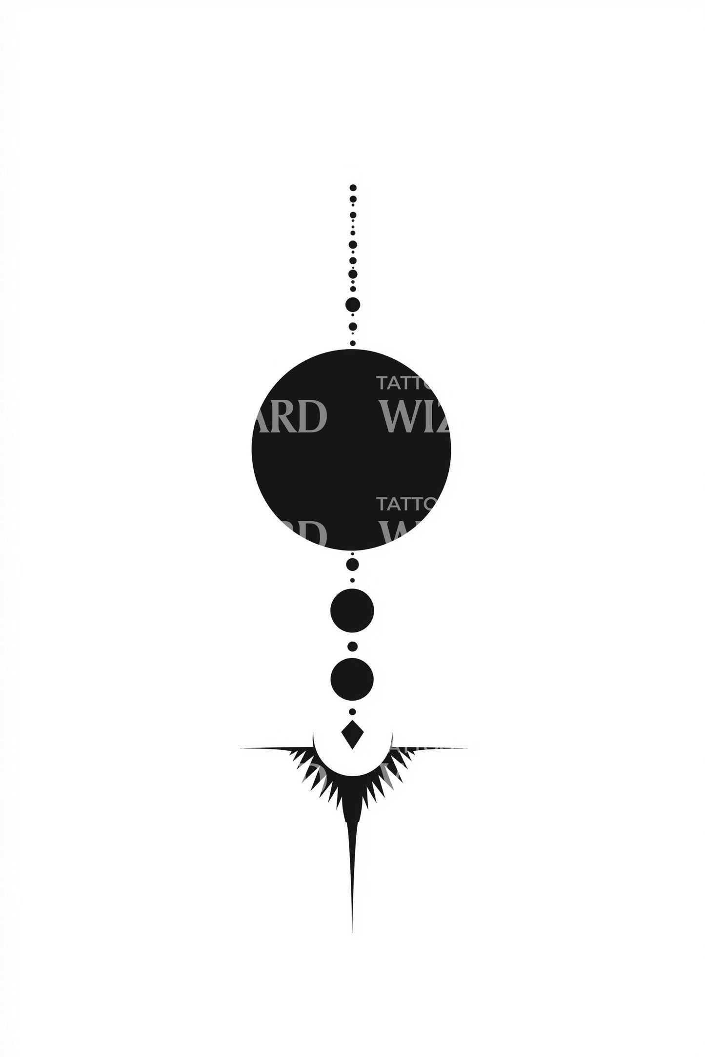 Dotted Celestial Totem Tattoo Design