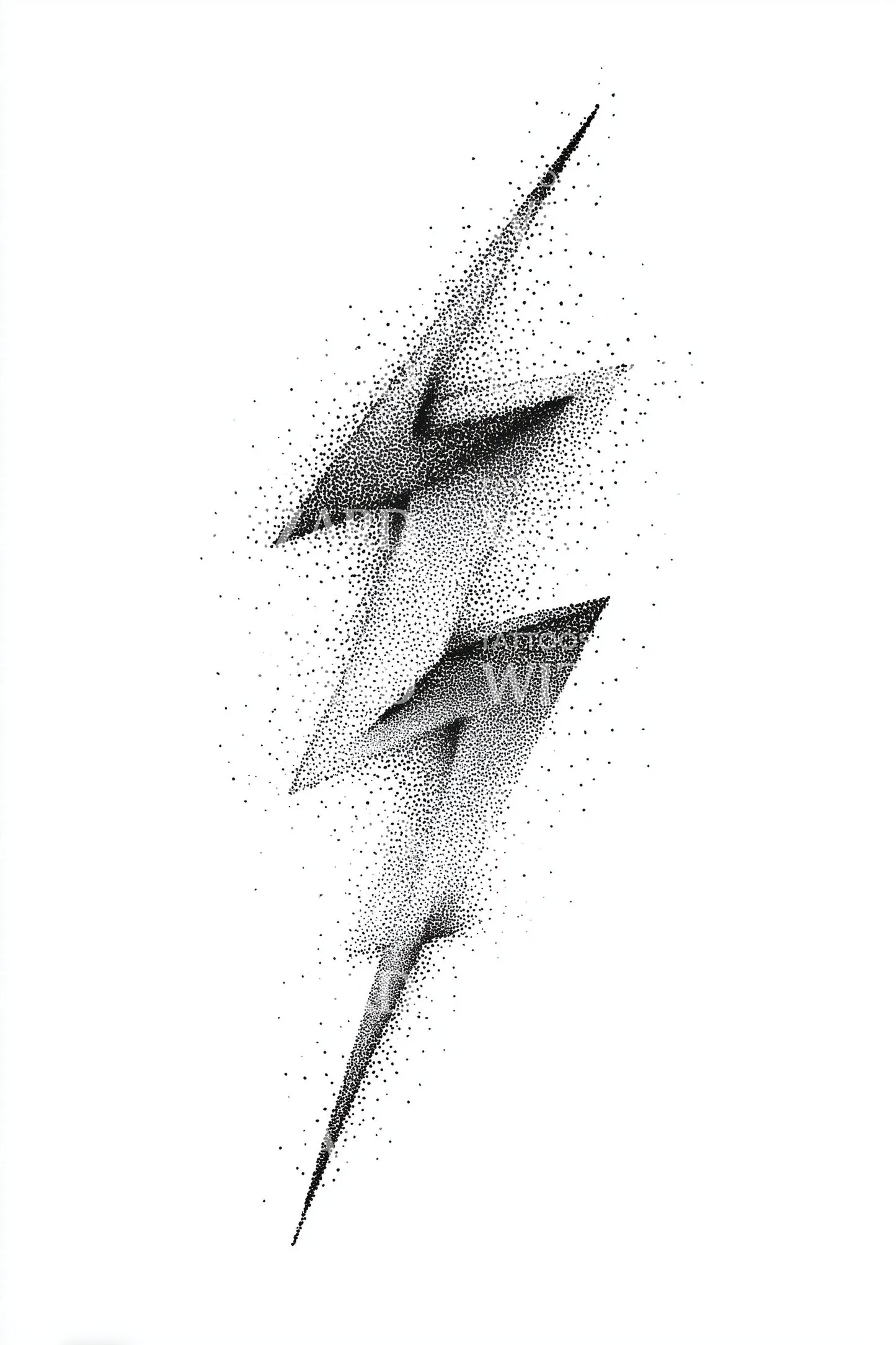 Double Lightning Strike Tattoo Design