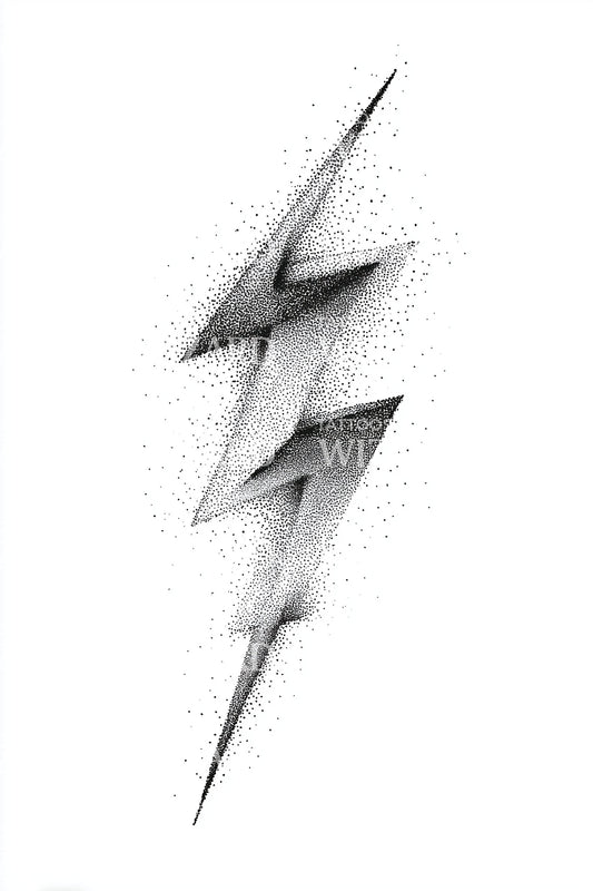 Double Lightning Strike Tattoo Design