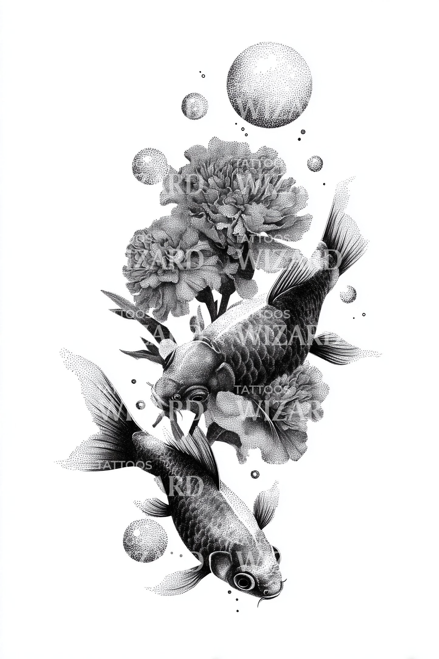 Desain Tato Ledakan Bunga Merpati