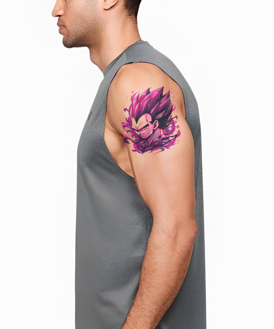 Diseño de Tatuaje de Vegeta Malvado (Dragon Ball)