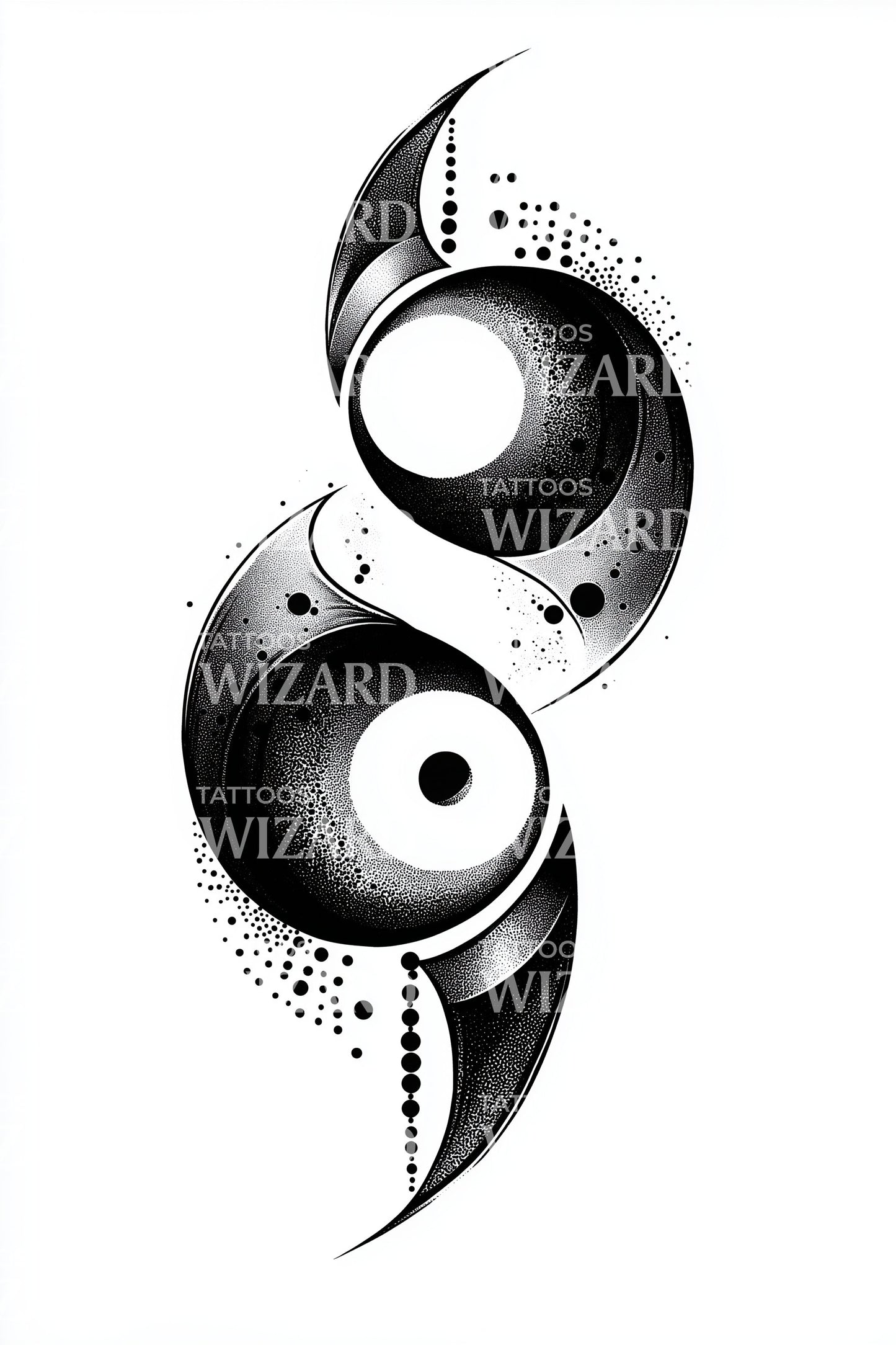 Design de tatouage Dualité Yin Yang