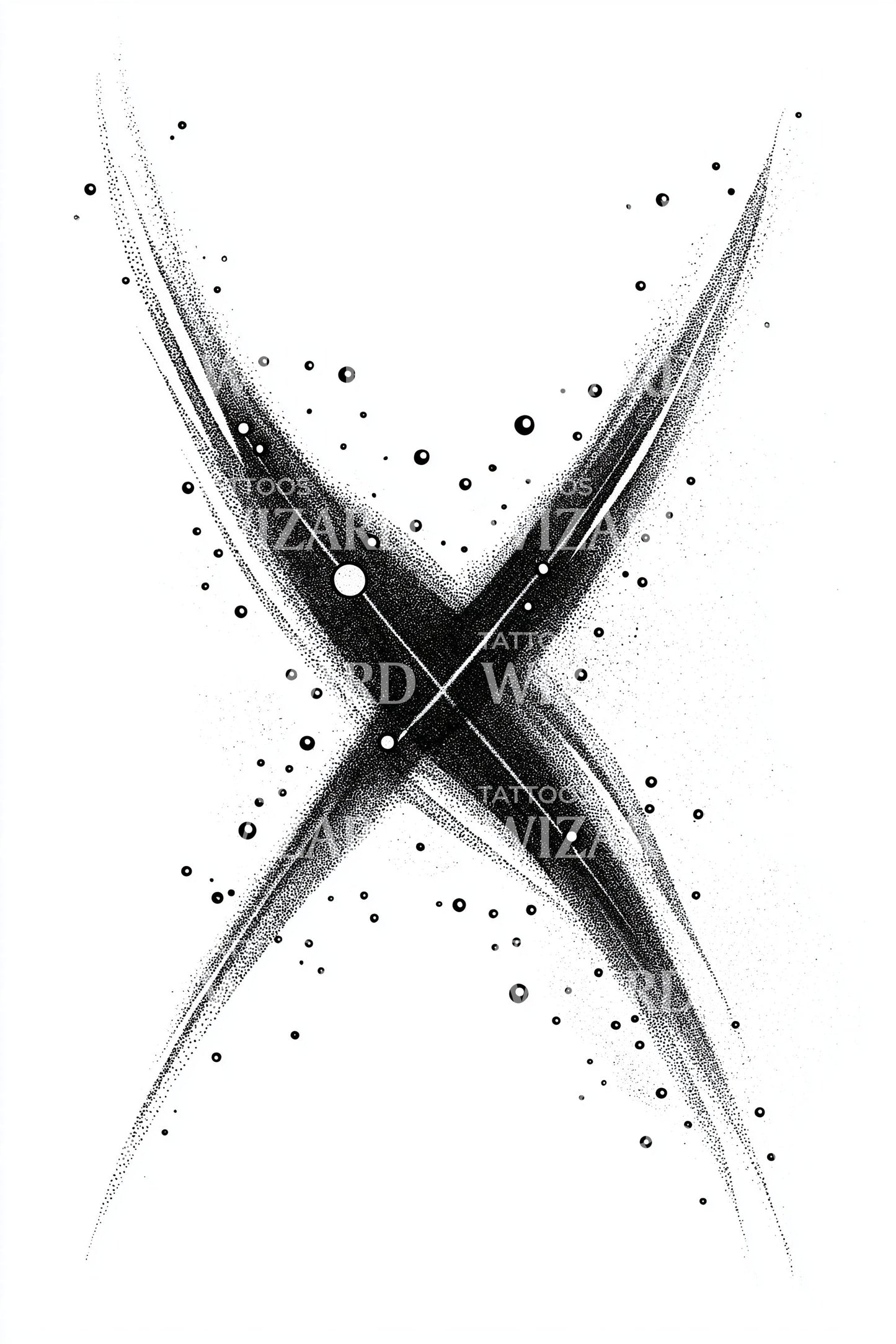 Dynamisk Brush X Tatuering Design