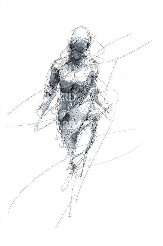 Design di tatuaggio silhouette umana dinamica