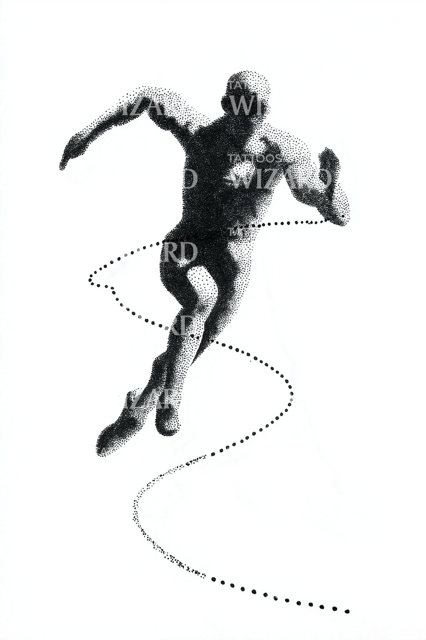 Idea tatuaggio trail corridore dinamico