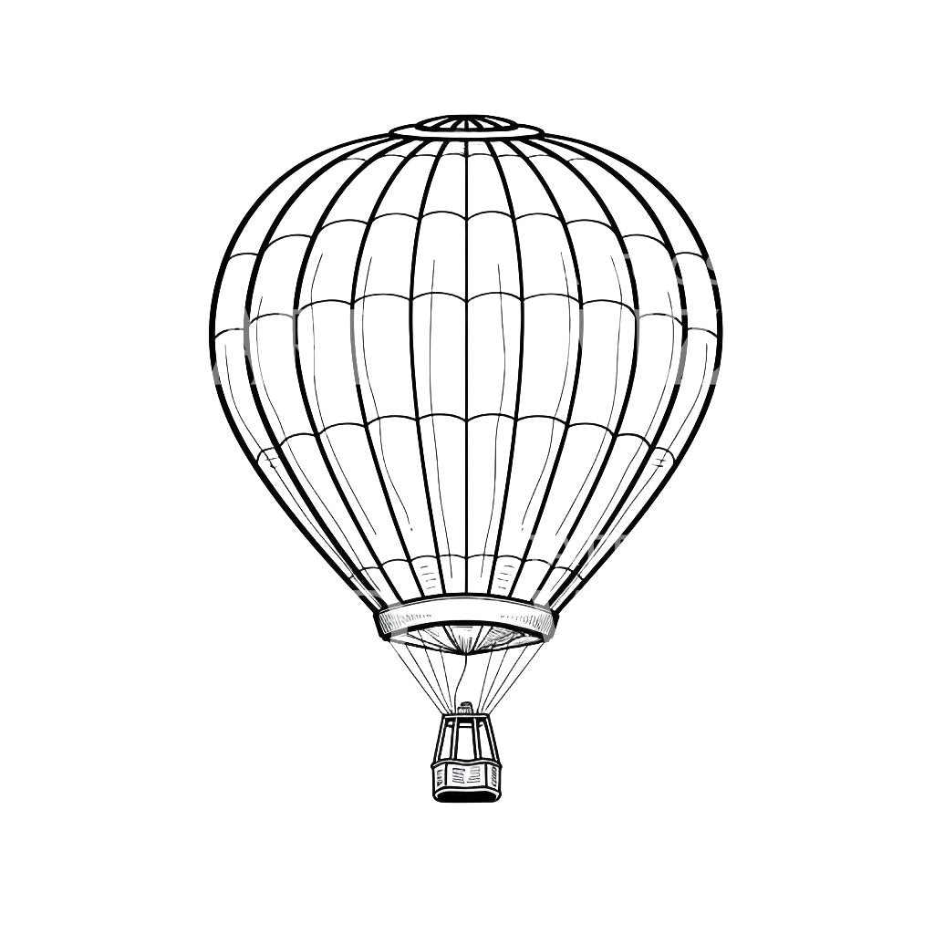 Hot Air Balloon Tattoo Design