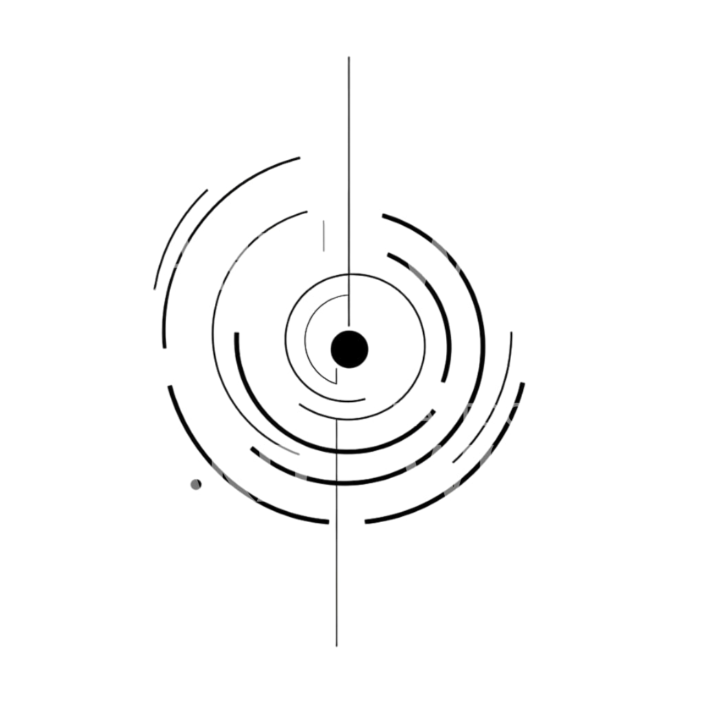 Minimalist Spiral Abstract Tattoo Design