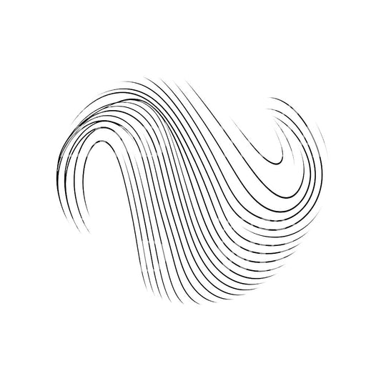 Wavy Fine Lines Tattoo Design