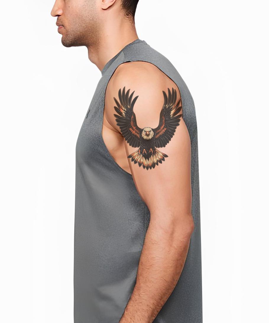 Hunting Eagle Wingspan Tattoo Idea
