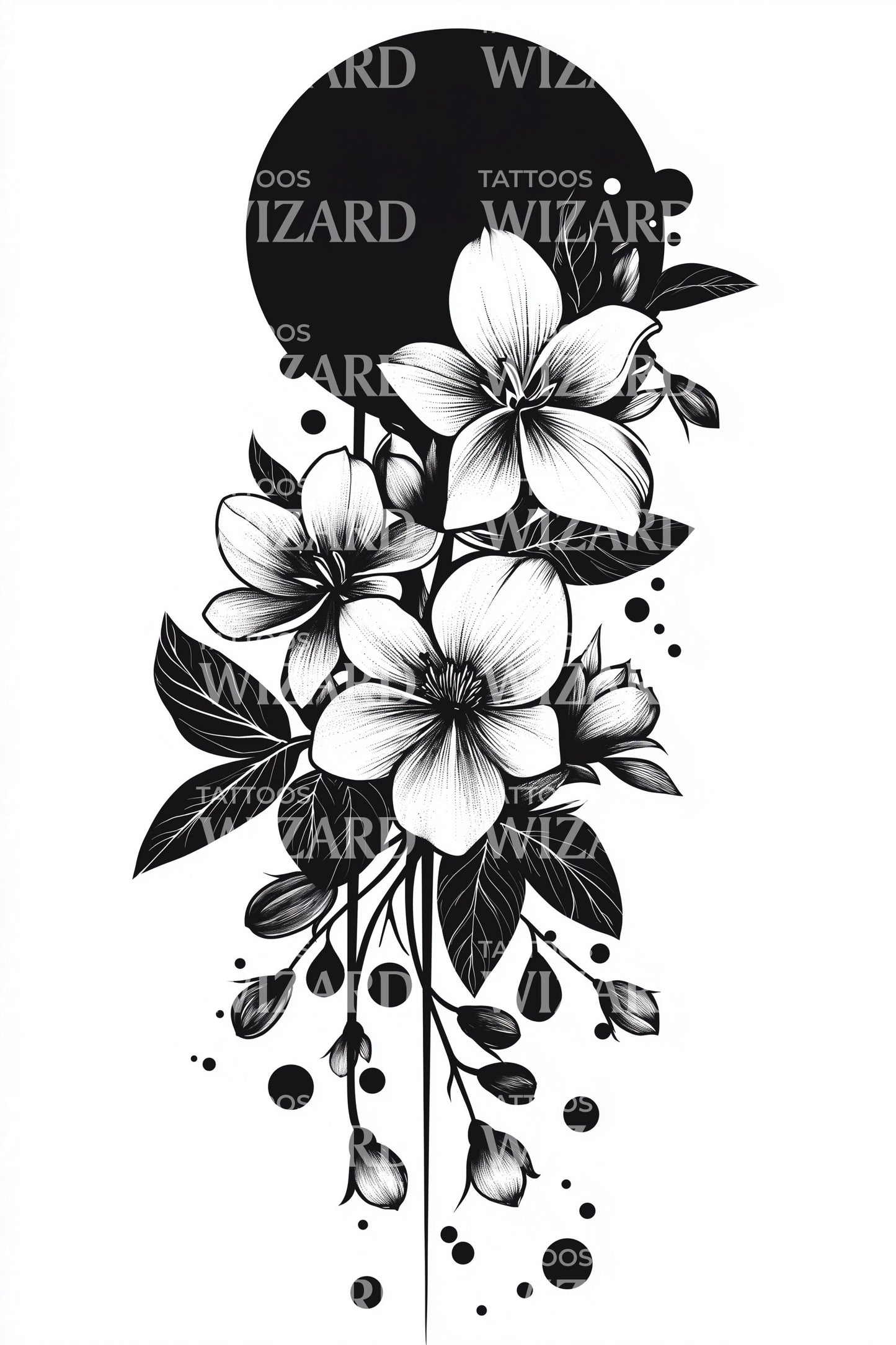 Eclipse Jasmine Cascade Tatuering Design