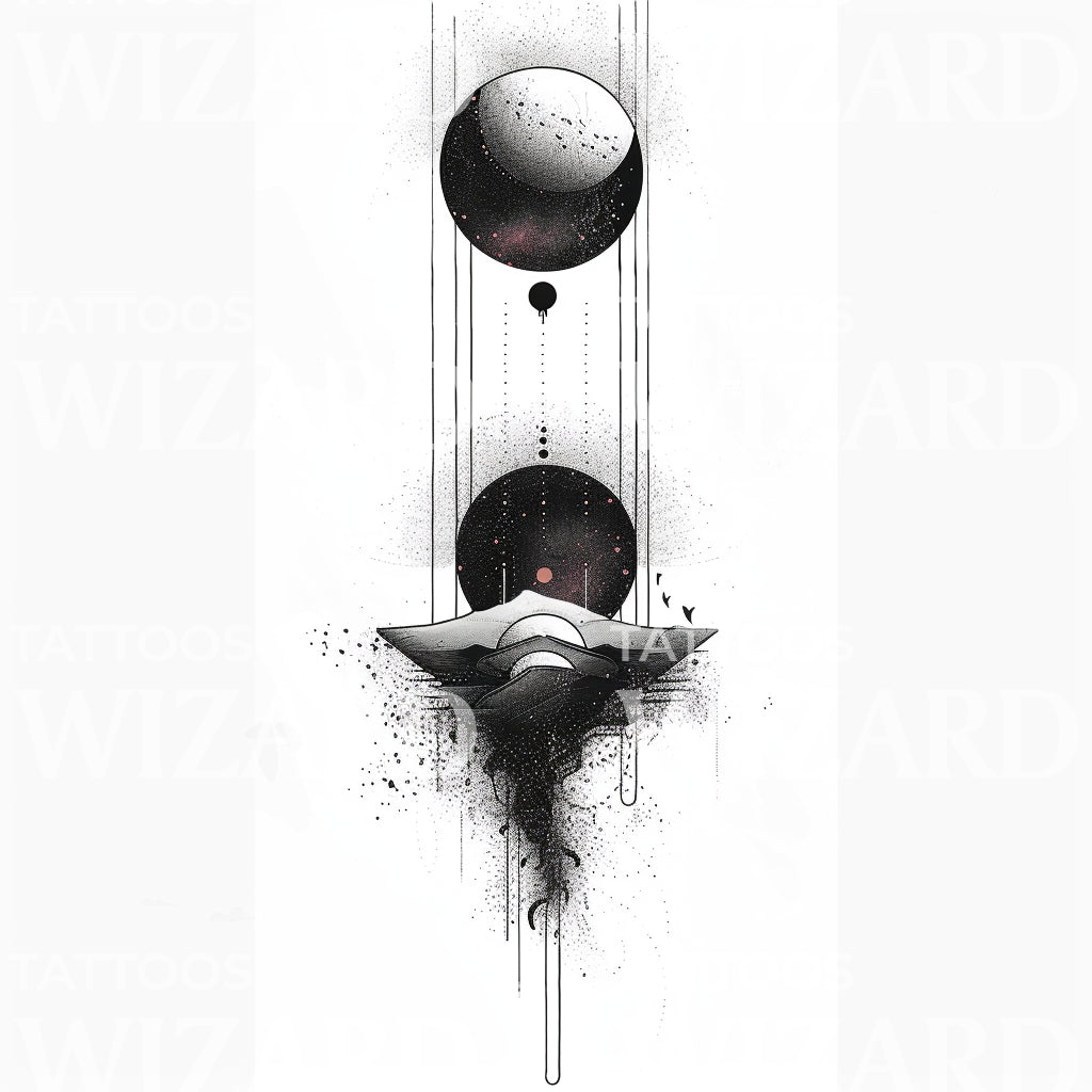 Eclipse Minimalist Tattoo Design