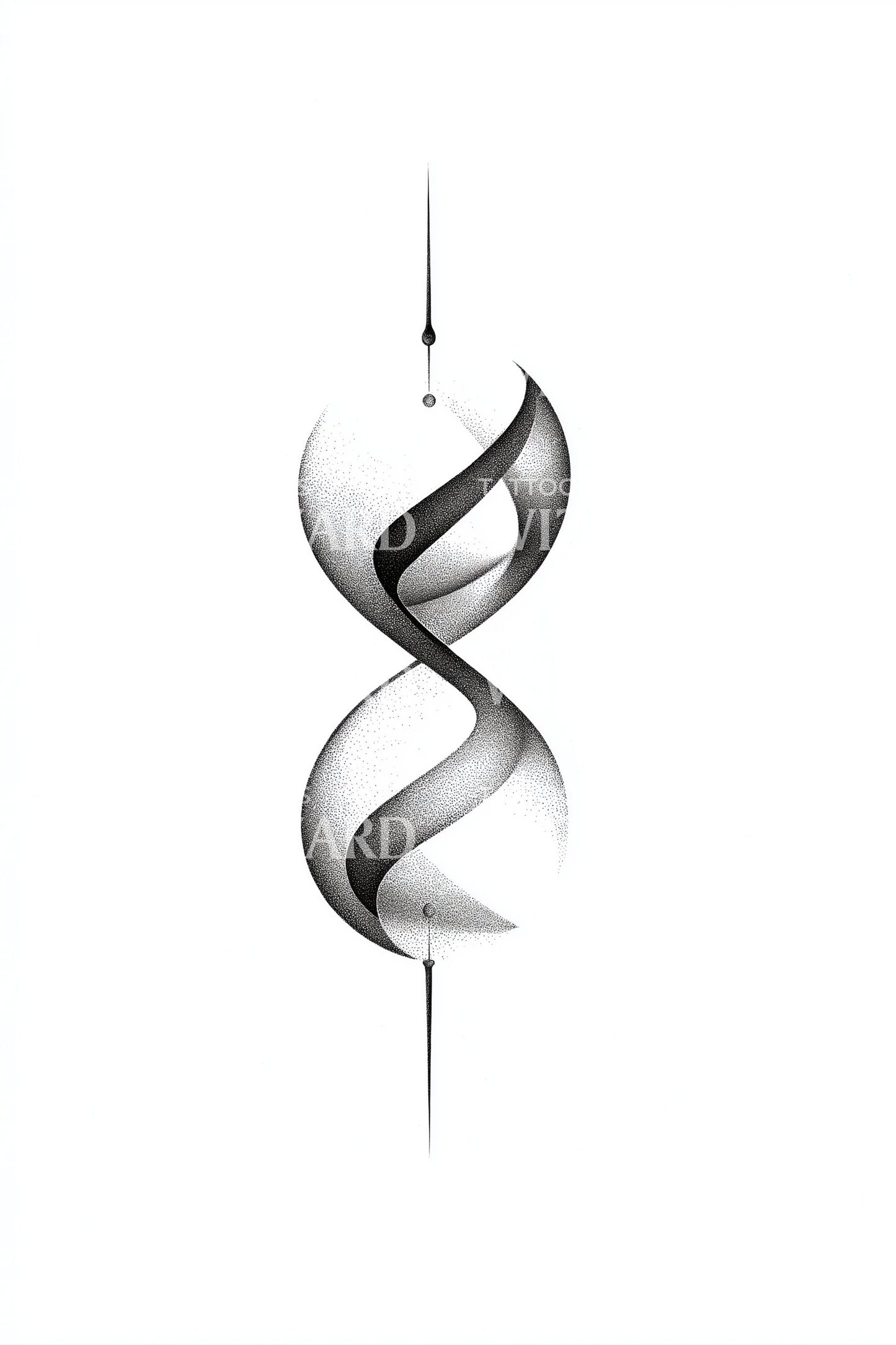 Elegant DNA Helix Tattoo Design