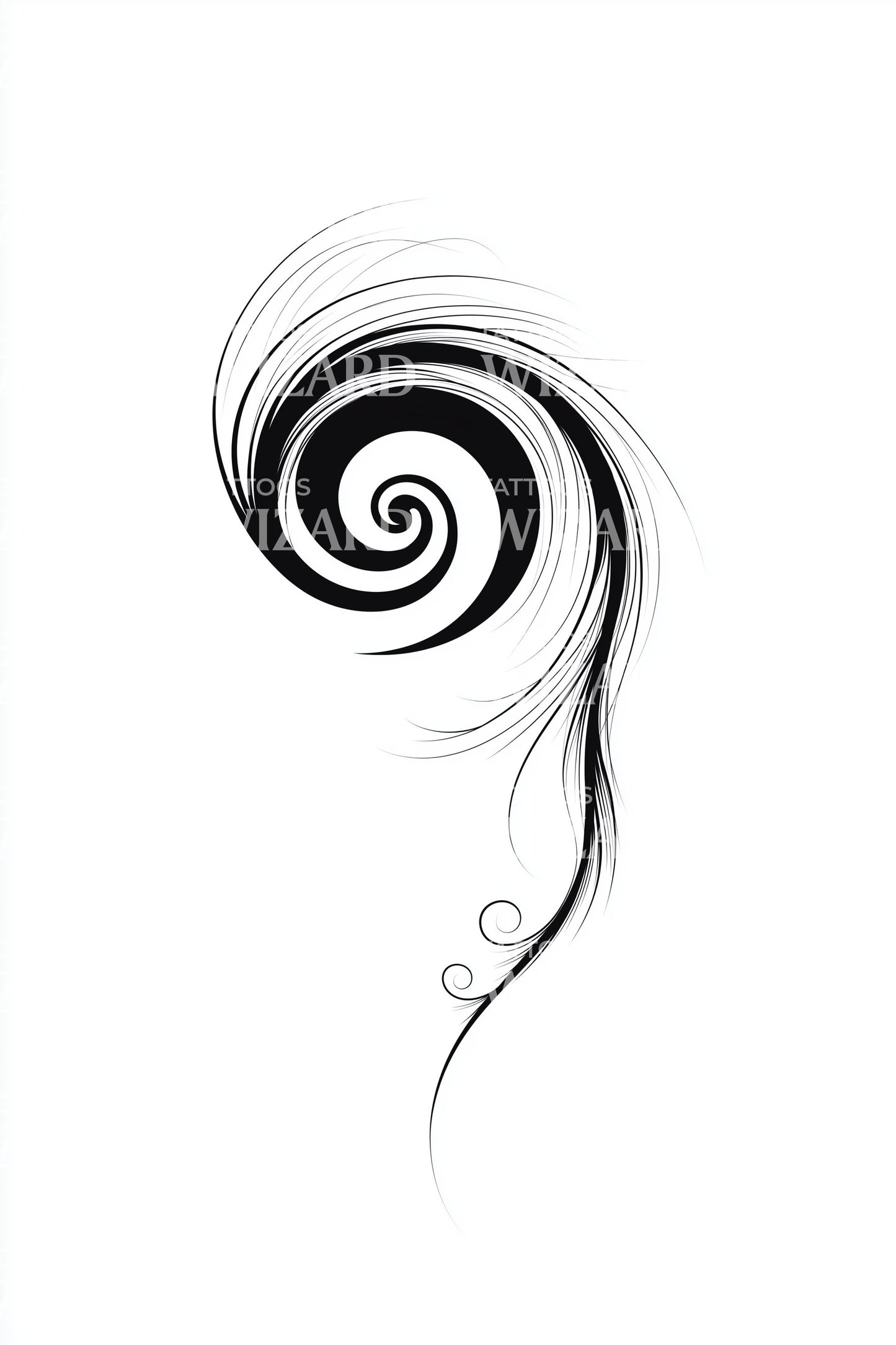Elegant spiral tatoveringsdesign
