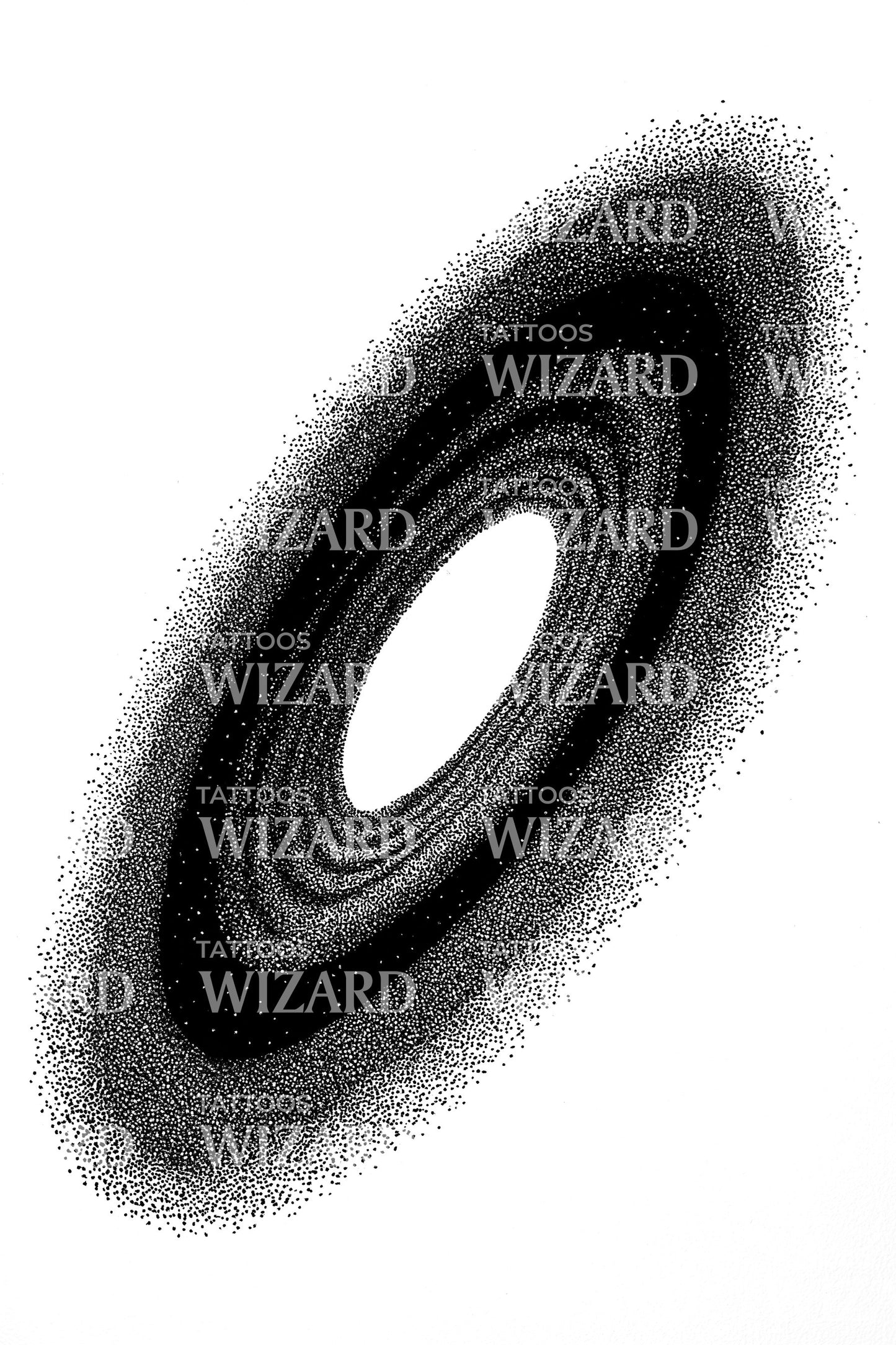 Elliptical Star Galaxy Tattoo Design