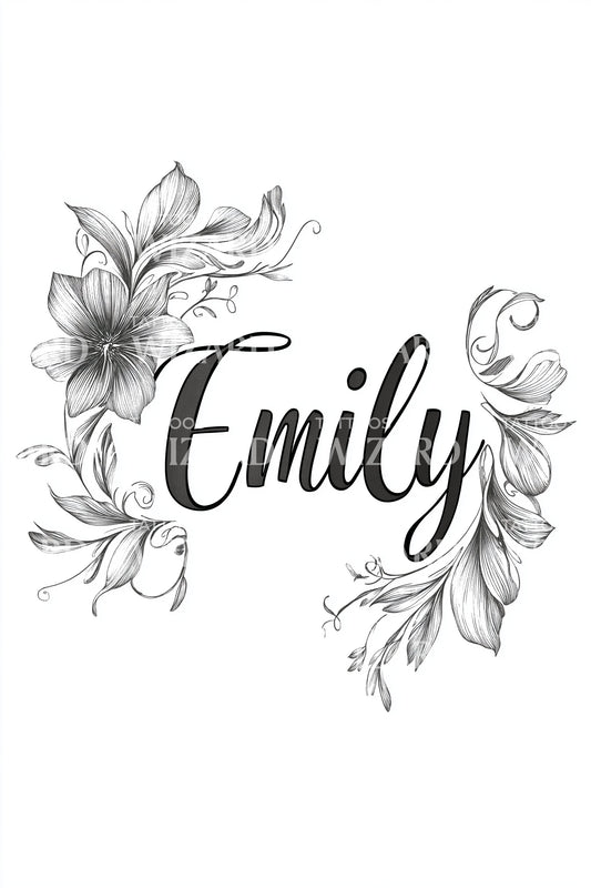 Emily Gentle Script Tattoo Idea